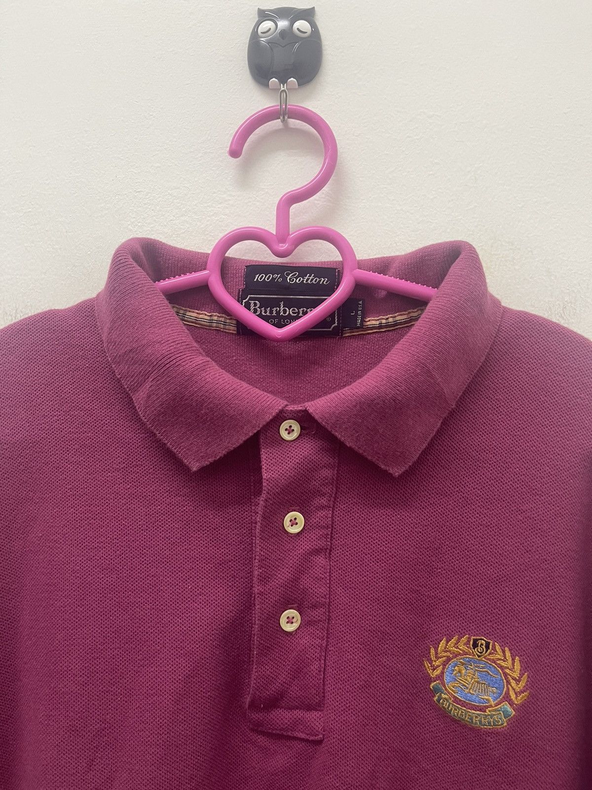 Burberry Rare 90s Vintage BURBERRYS Of London Embroidered Logo Polo Size US L / EU 52-54 / 3 - 2 Thumbnail
