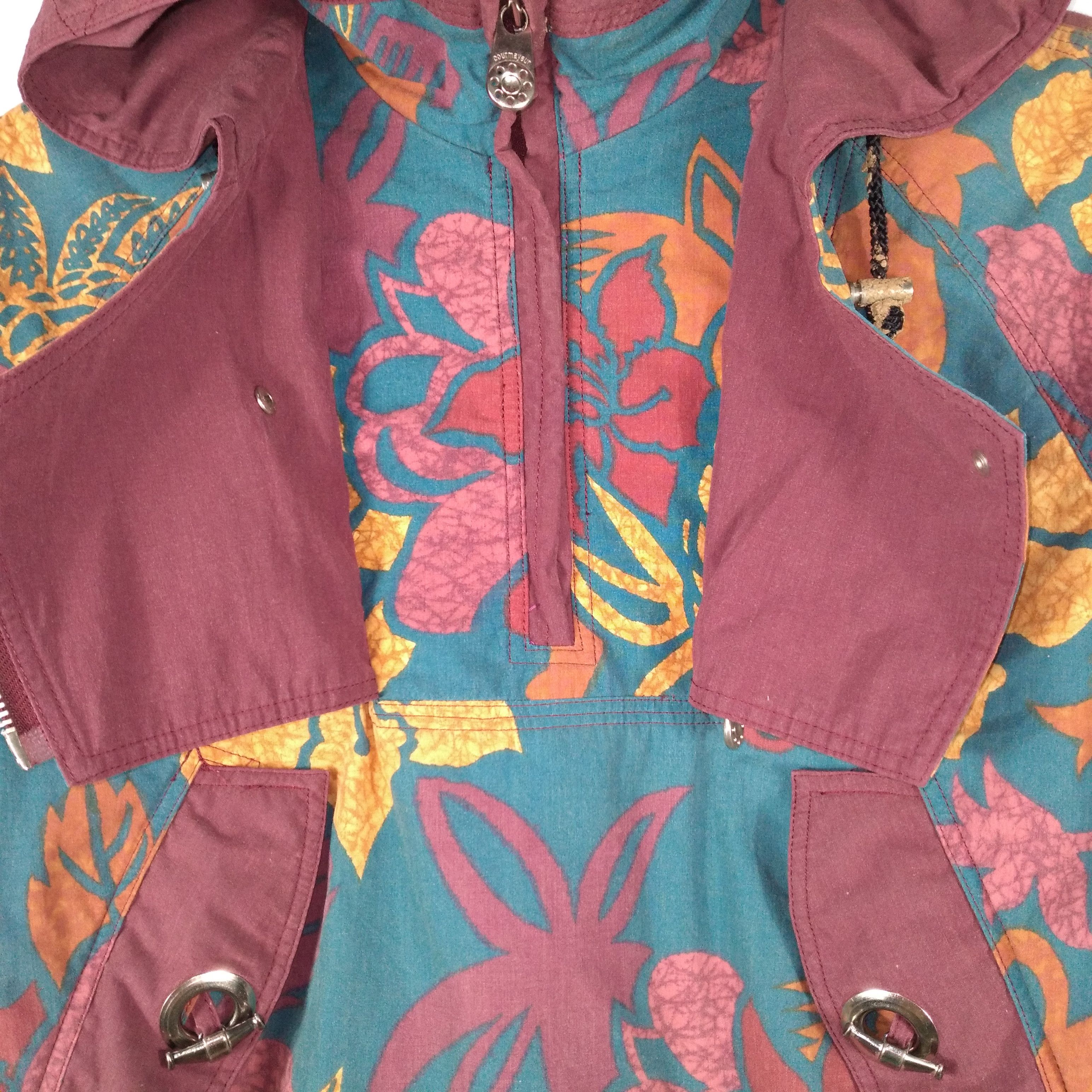 Japanese Brand Vintage Courmayeur Art Flower Hoodie Winter Ski Jacket Size US L / EU 52-54 / 3 - 7 Thumbnail
