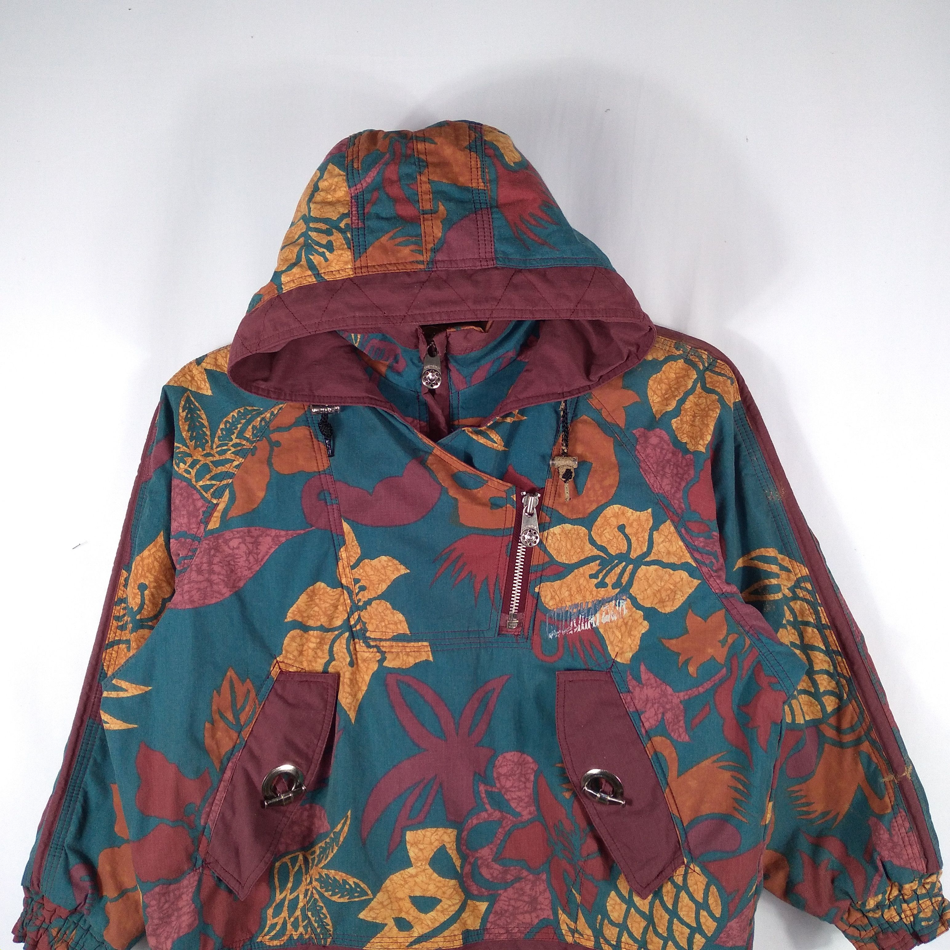 Japanese Brand Vintage Courmayeur Art Flower Hoodie Winter Ski Jacket Size US L / EU 52-54 / 3 - 4 Thumbnail
