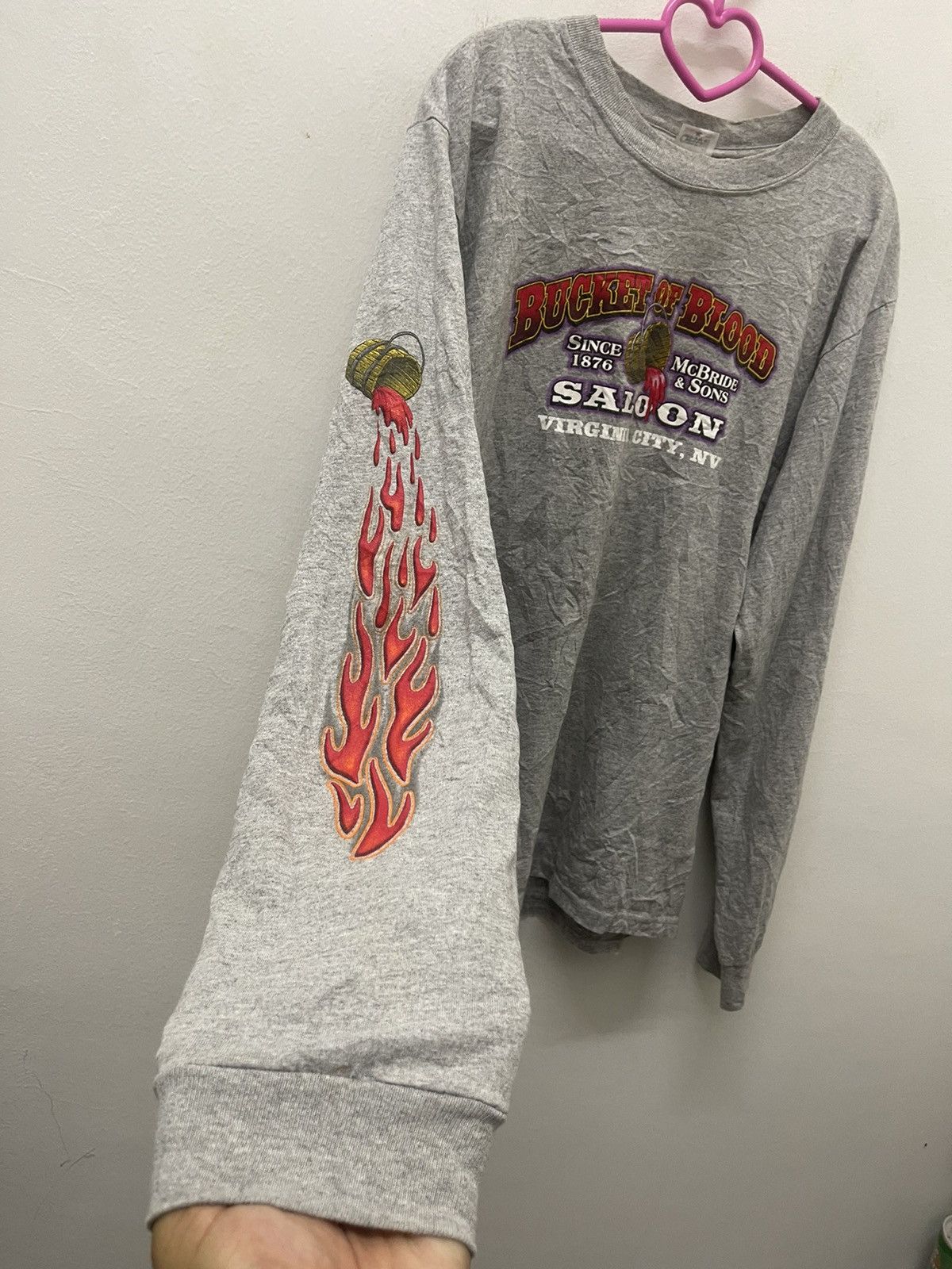 Vintage Rare Vintage BUCKET OF BLOOD Saloon Virgina City Flame Style Size US M / EU 48-50 / 2 - 4 Thumbnail