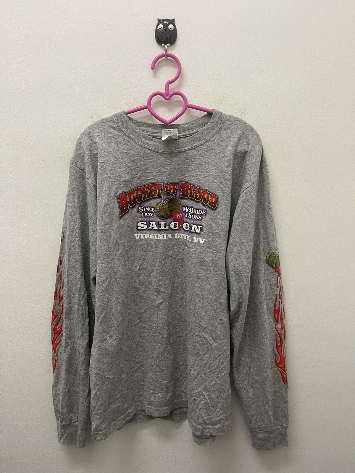 Vintage Rare Vintage BUCKET OF BLOOD Saloon Virgina City Flame Style Size US M / EU 48-50 / 2 - 3 Thumbnail