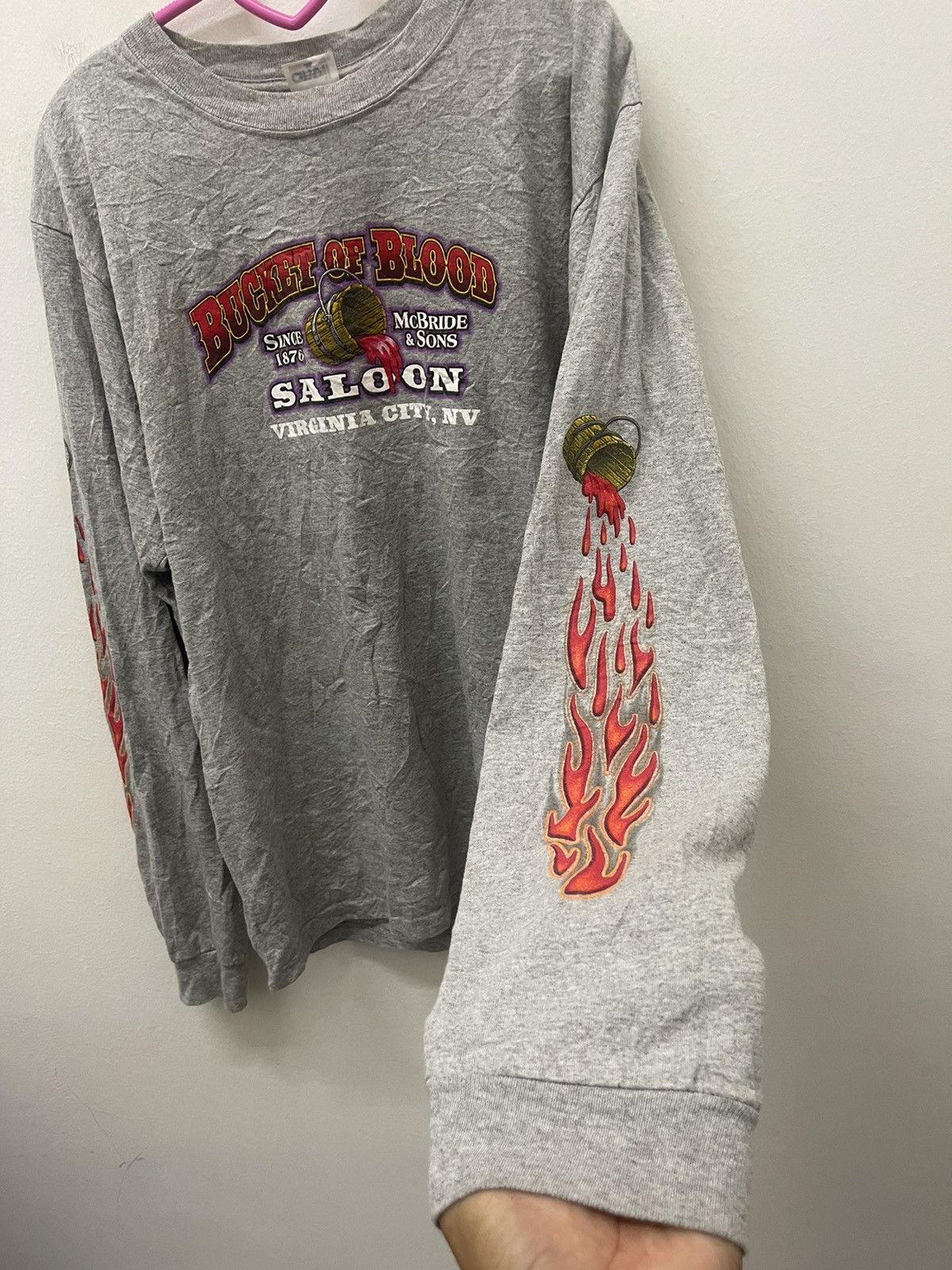 Vintage Rare Vintage BUCKET OF BLOOD Saloon Virgina City Flame Style Size US M / EU 48-50 / 2 - 5 Thumbnail