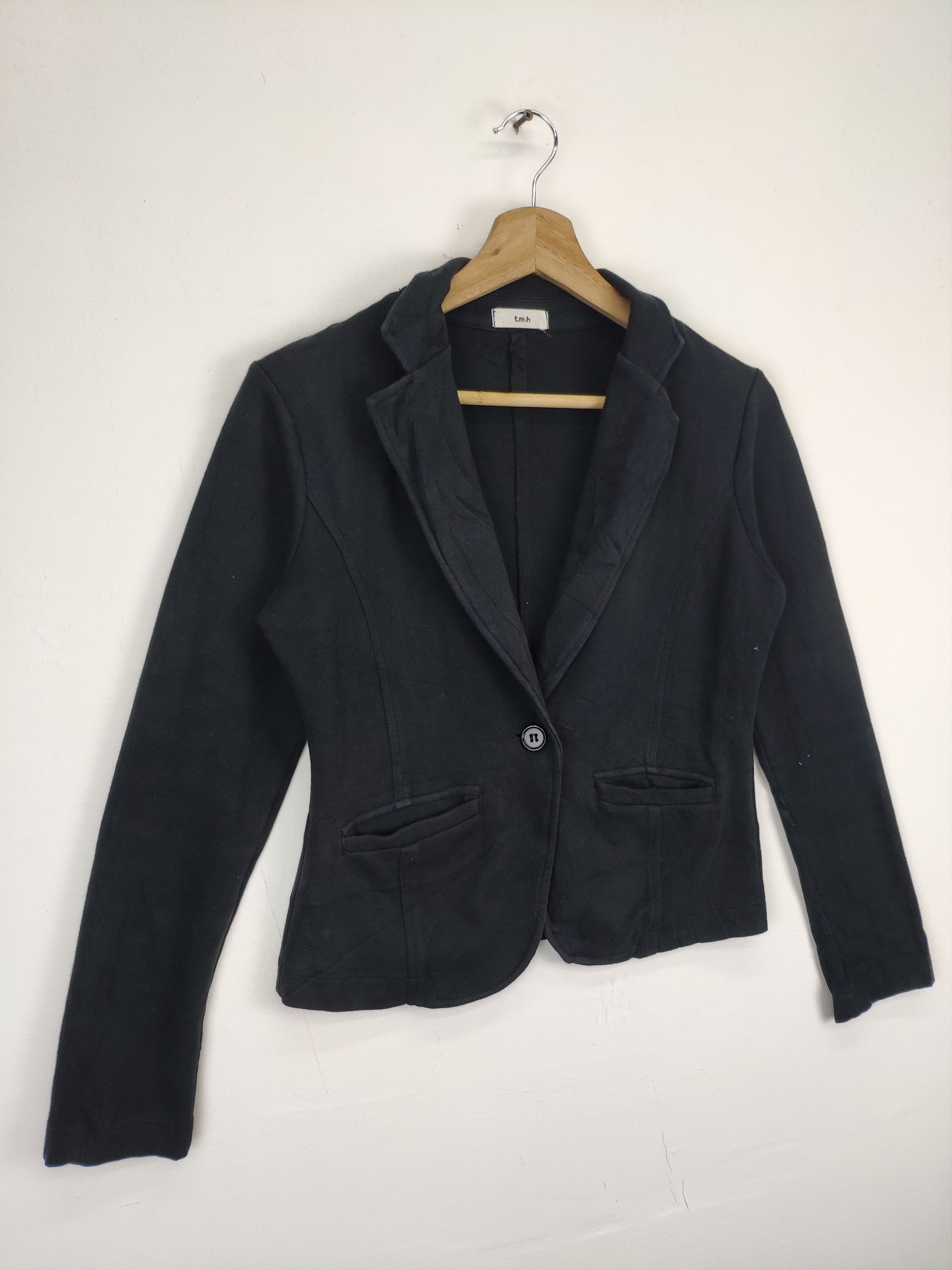 Japanese Brand × Le Grande Bleu (L.G.B.) Vintage Cropped Blazer Jacket Black by TMH Size S / US 4 / IT 40 - 6 Thumbnail