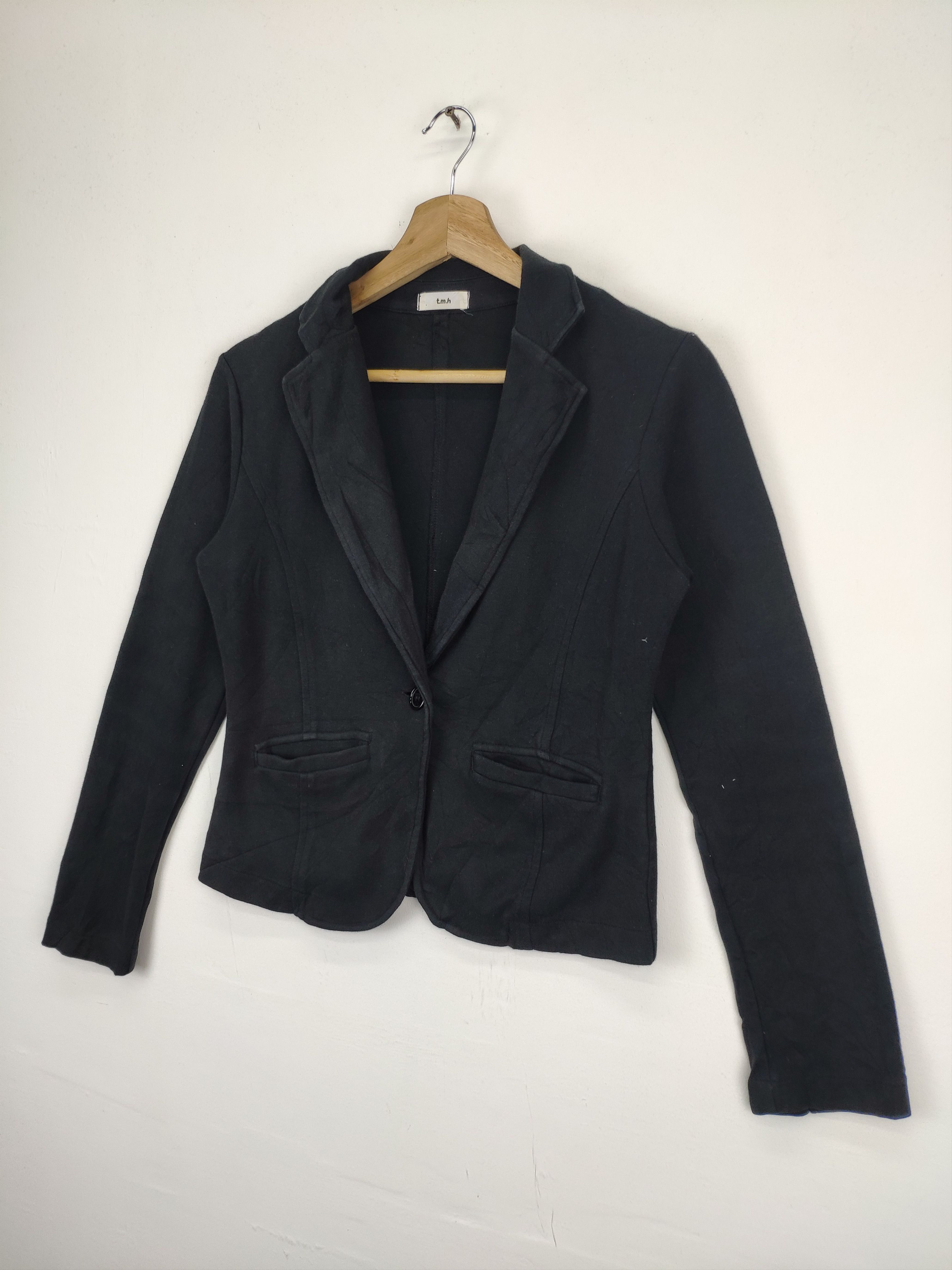 Japanese Brand × Le Grande Bleu (L.G.B.) Vintage Cropped Blazer Jacket Black by TMH Size S / US 4 / IT 40 - 5 Thumbnail