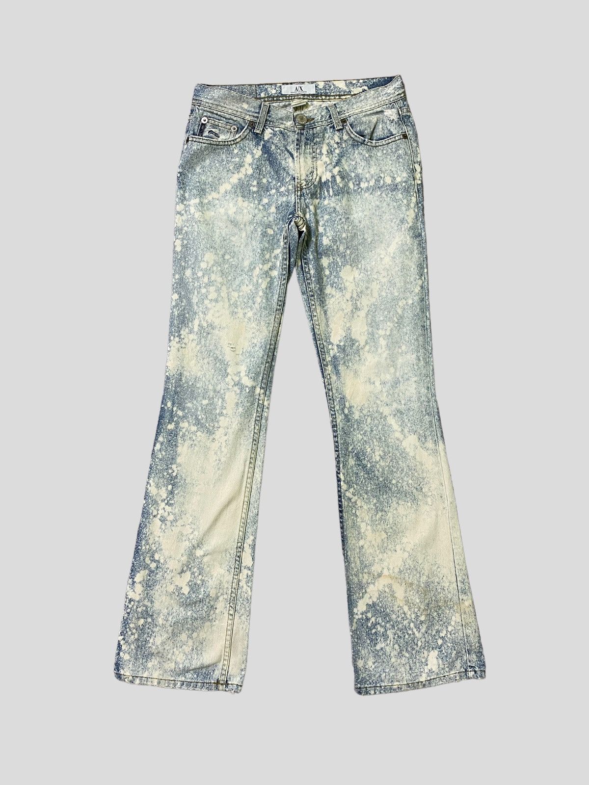Calvin Klein × Vintage Flared CALVIN KLEIN Distressed Stone & Tint Boot Cut Denim Size US 28 / EU 44 - 2 Thumbnail