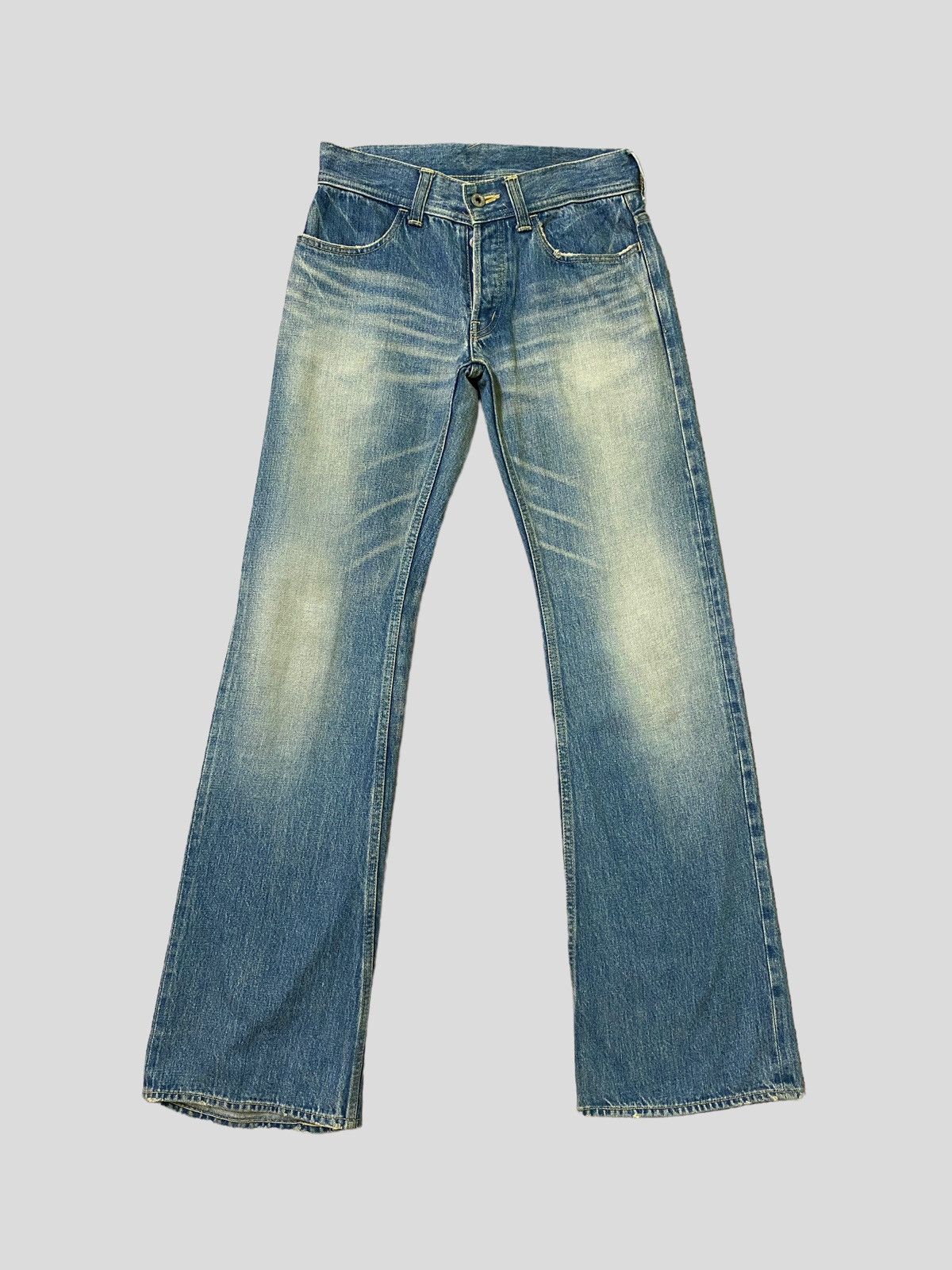 Japanese Brand × Vintage Flared Vintage Japan Brand Selvadge Acid Wash Boot Cut Denim Size US 26 / EU 42 - 2 Thumbnail