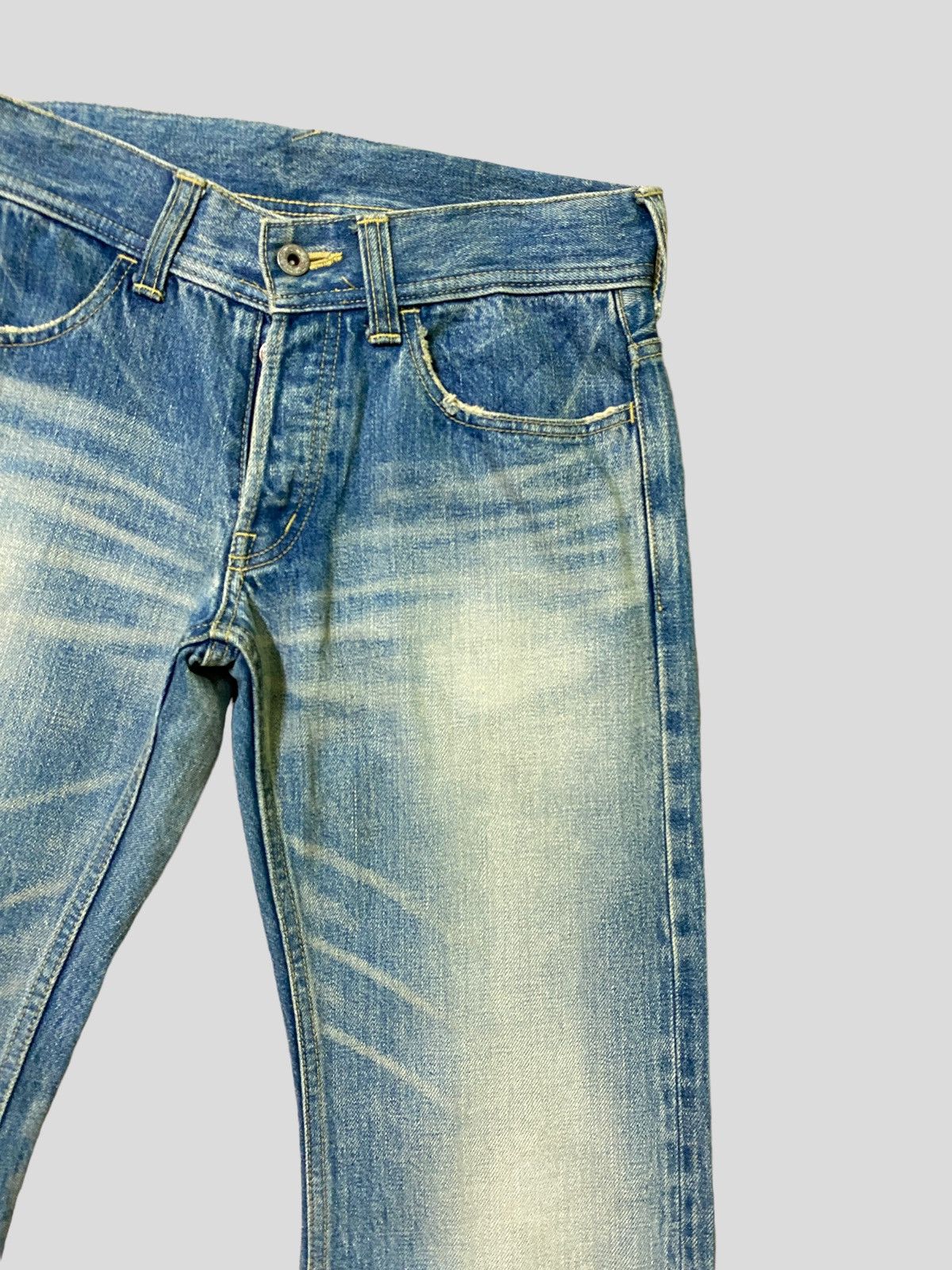 Japanese Brand × Vintage Flared Vintage Japan Brand Selvadge Acid Wash Boot Cut Denim Size US 26 / EU 42 - 6 Thumbnail