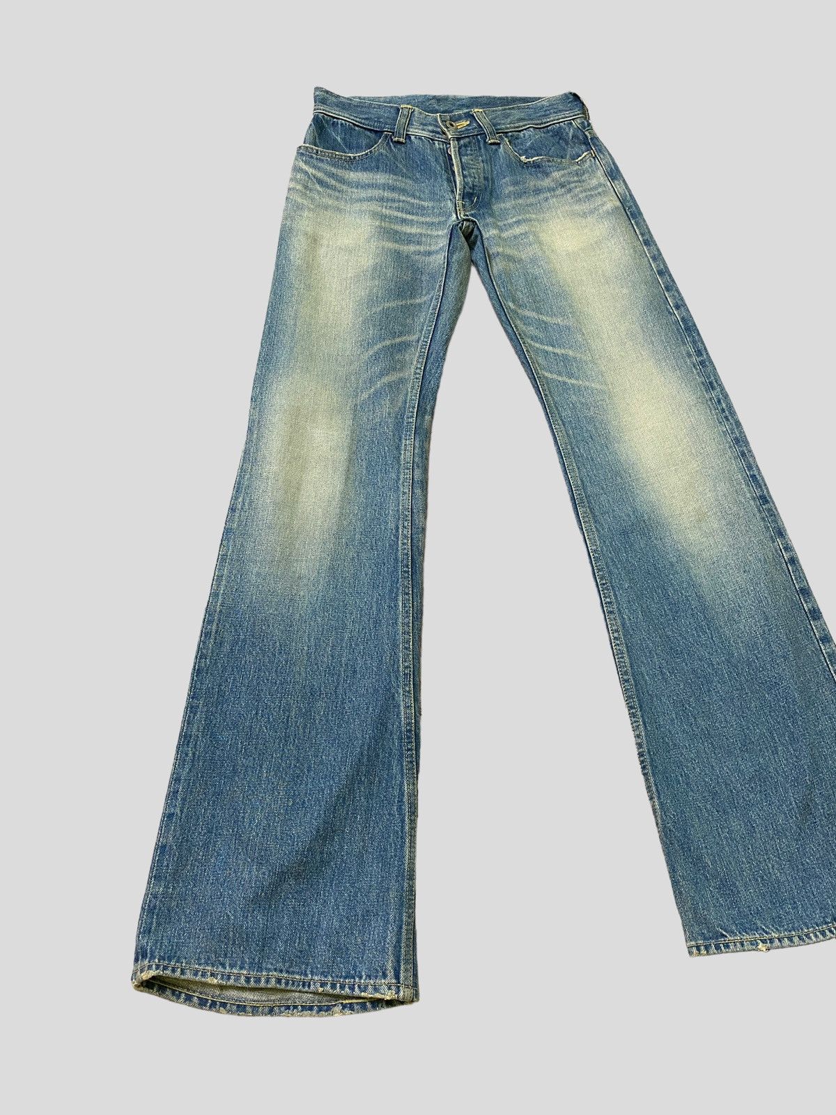 Flared Vintage Japan Brand Selvadge Acid Wash Boot Cut Denim