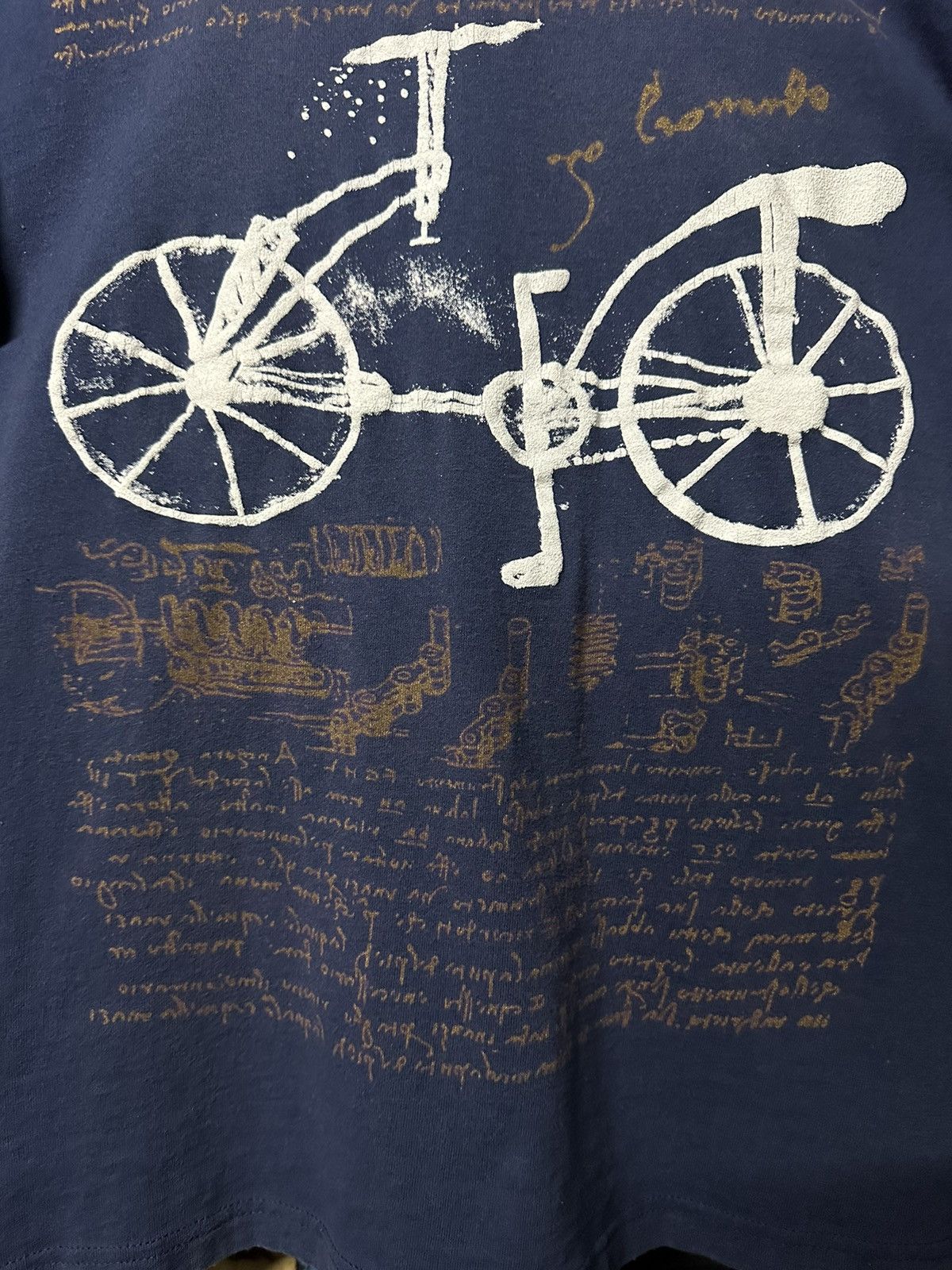 Vintage Vintage 90s Leonardo Da Vinci Art Faded Tee Size US S / EU 44-46 / 1 - 5 Thumbnail