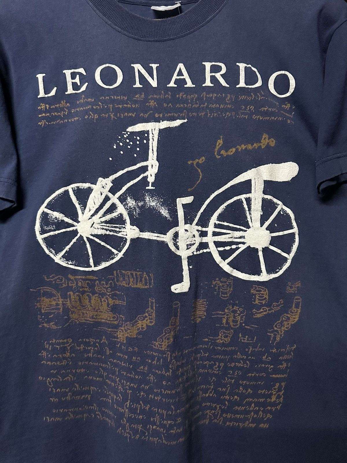 Vintage Vintage 90s Leonardo Da Vinci Art Faded Tee Size US S / EU 44-46 / 1 - 2 Thumbnail