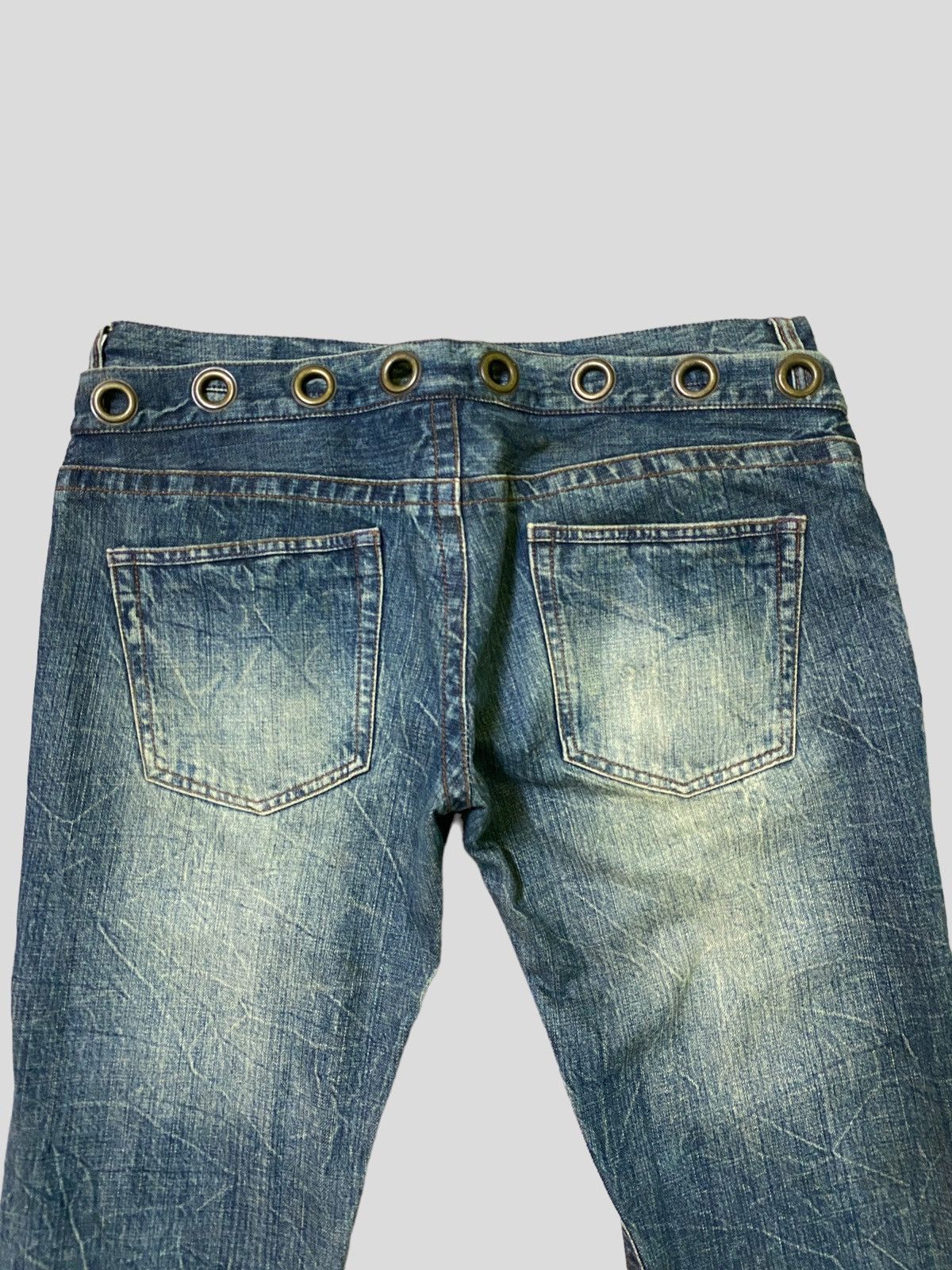 Japanese Brand × Vintage Flared Double Waist ROOT THREE Acid Wash Boot Cut Denim Size US 32 / EU 48 - 12 Thumbnail