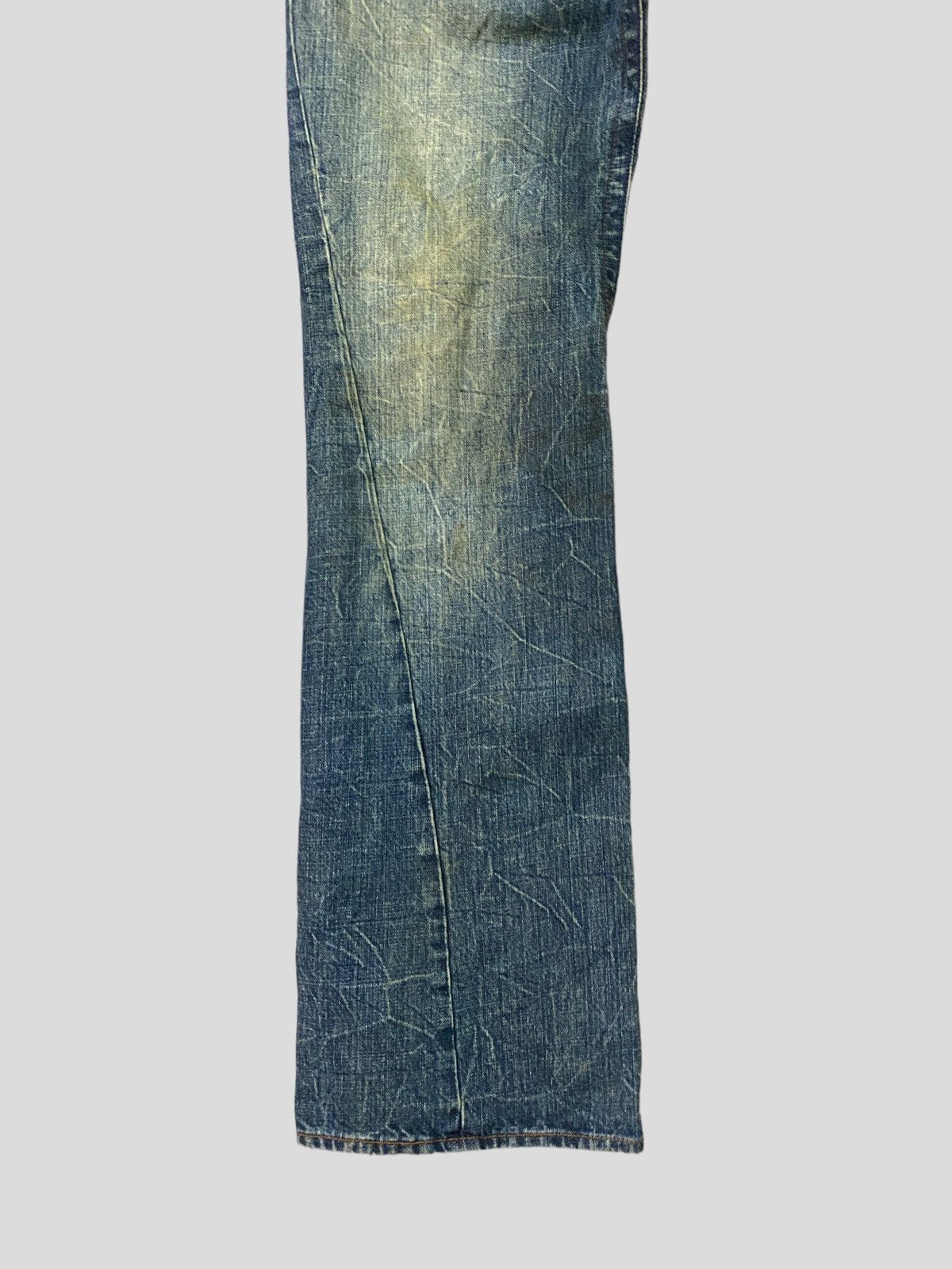Japanese Brand × Vintage Flared Double Waist ROOT THREE Acid Wash Boot Cut Denim Size US 32 / EU 48 - 9 Thumbnail