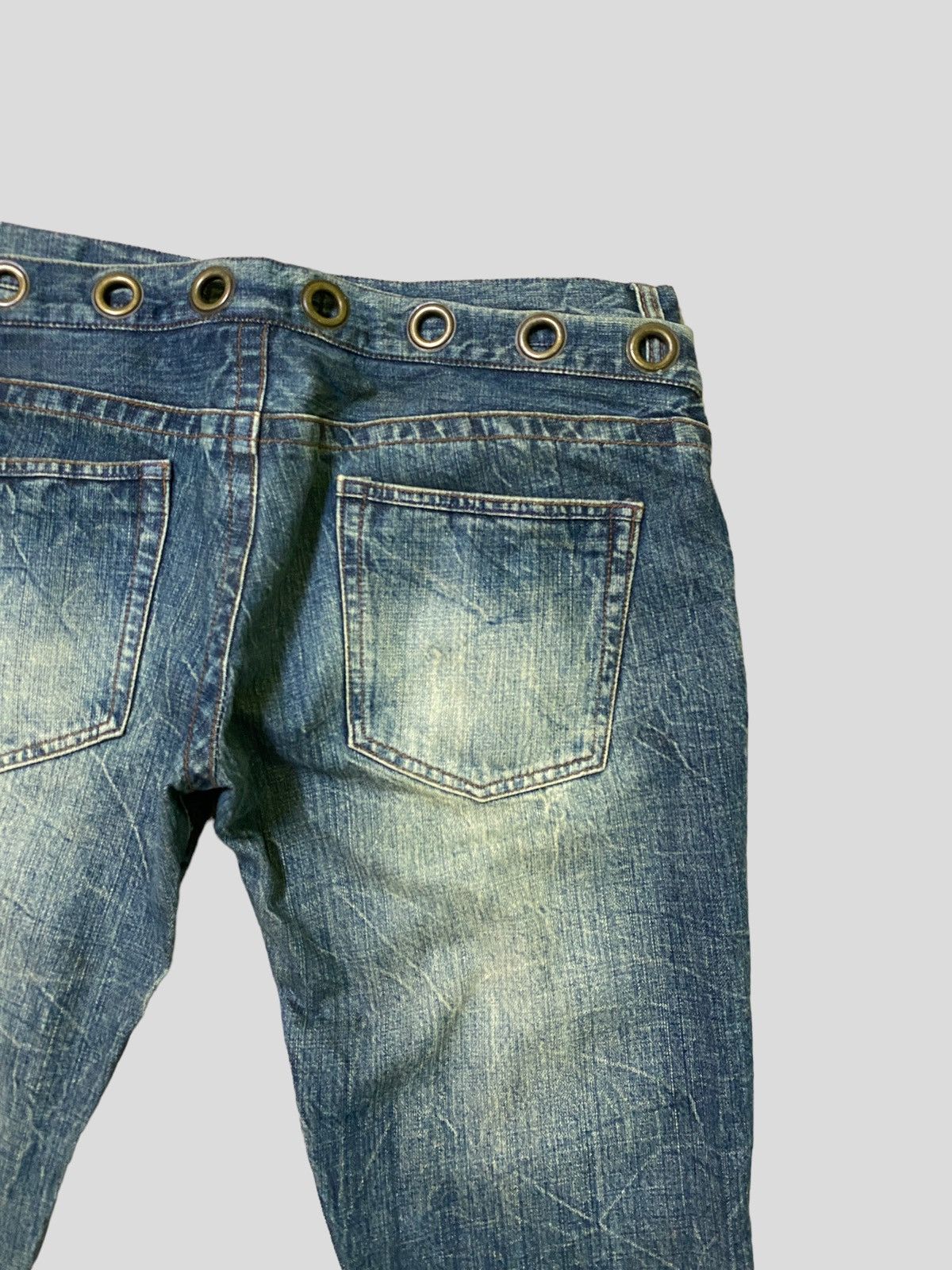 Japanese Brand × Vintage Flared Double Waist ROOT THREE Acid Wash Boot Cut Denim Size US 32 / EU 48 - 14 Thumbnail