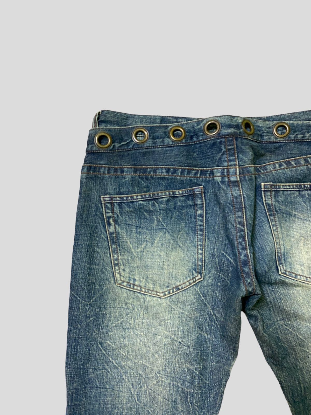 Japanese Brand × Vintage Flared Double Waist ROOT THREE Acid Wash Boot Cut Denim Size US 32 / EU 48 - 13 Thumbnail