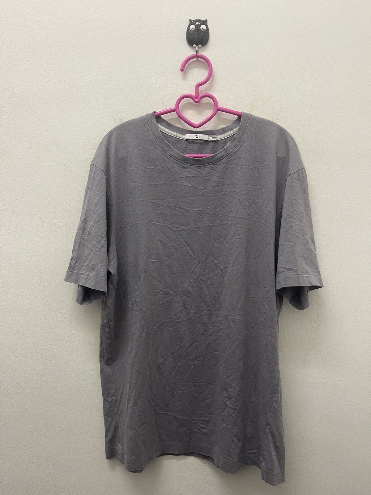 image of +J Jil Sander X Uniqlo Grey Plain Tee, Men's (Size Small)