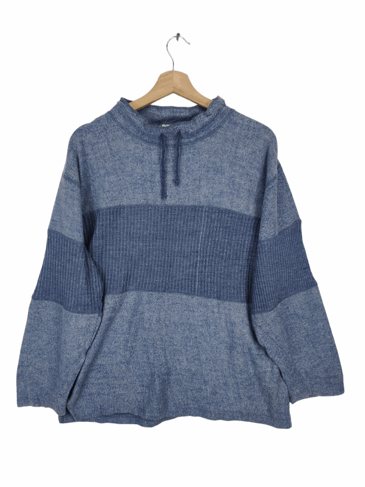 Japanese Brand Vintage Japanese Fleece Sweater Crewneck Patchwork Size US M / EU 48-50 / 2 - 1 Thumbnail