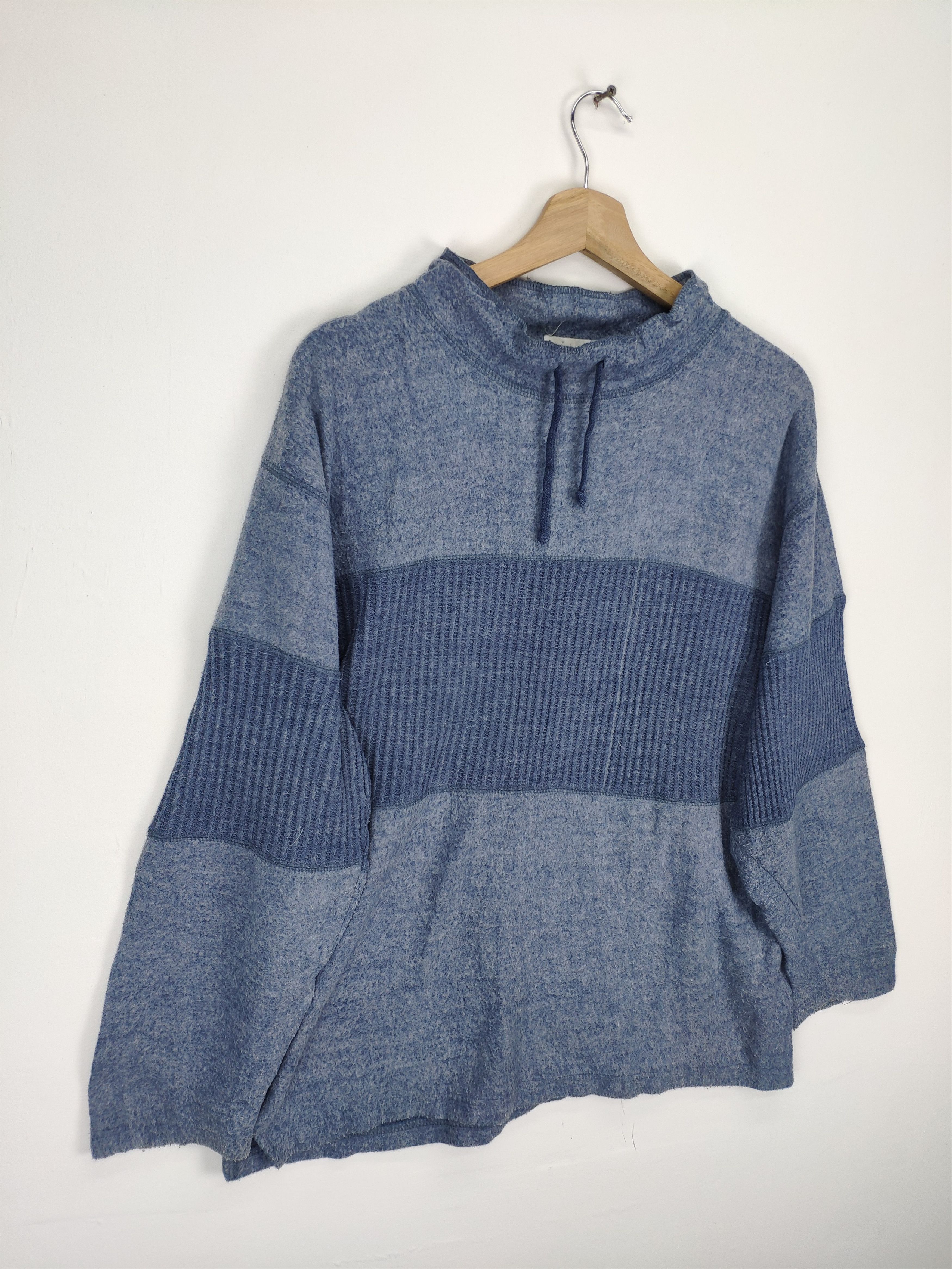 Japanese Brand Vintage Japanese Fleece Sweater Crewneck Patchwork Size US M / EU 48-50 / 2 - 3 Thumbnail
