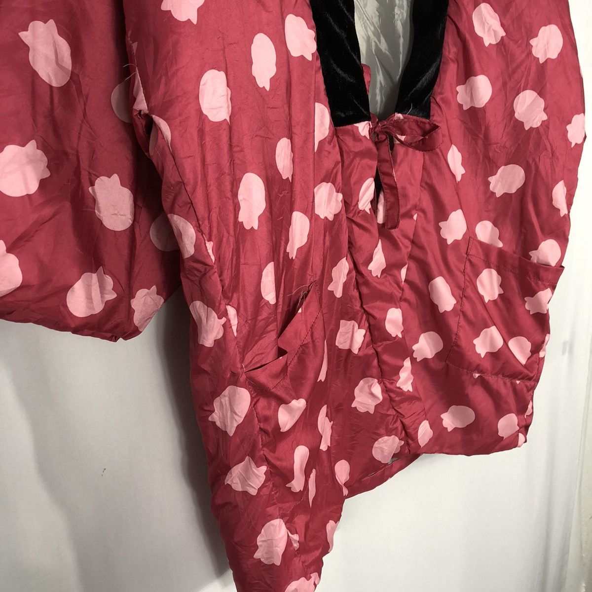 Japanese Brand Rare Vintage Unbrand Kimono Polcadot Black Pink Korean Style Size US L / EU 52-54 / 3 - 8 Thumbnail