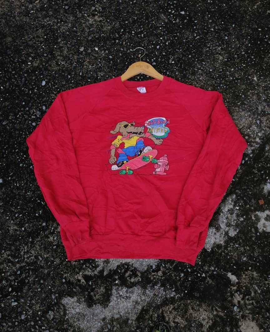 Jerzees × Vintage Vintage Jerzees Cartoon Graphic Sweatshirt Size US S / EU 44-46 / 1 - 1 Thumbnail