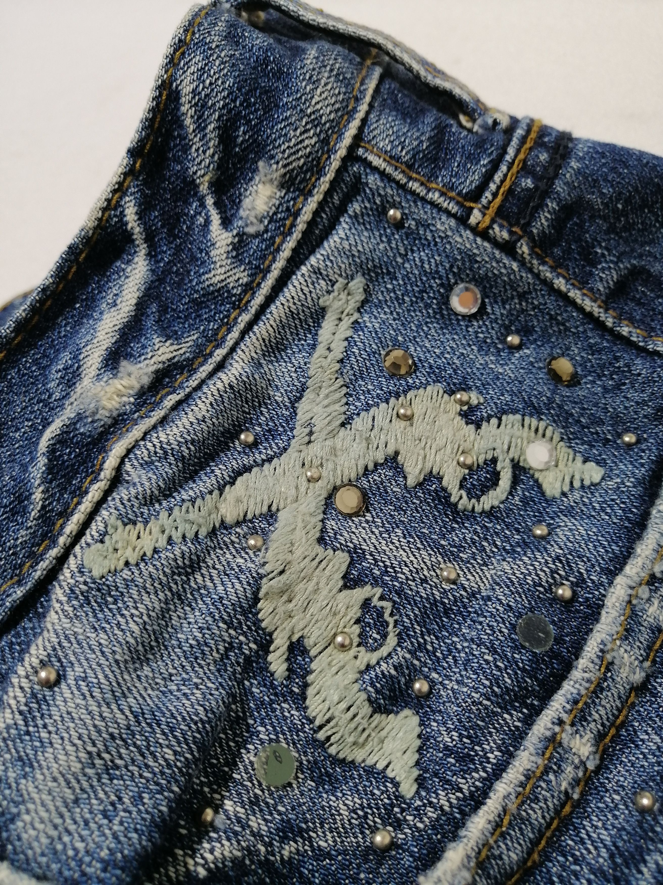 Designer × Japanese Brand Mini Brand Nice Embroided Design Denim Jeans Size US 32 / EU 48 - 4 Thumbnail