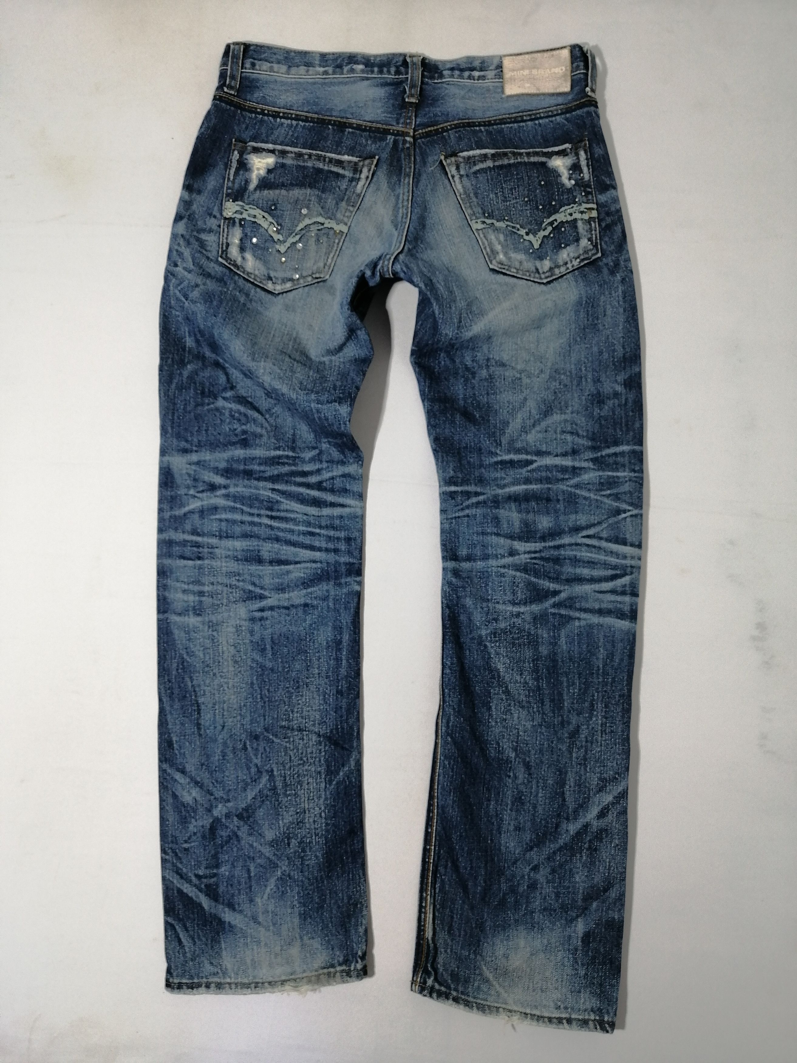Designer × Japanese Brand Mini Brand Nice Embroided Design Denim Jeans Size US 32 / EU 48 - 2 Thumbnail