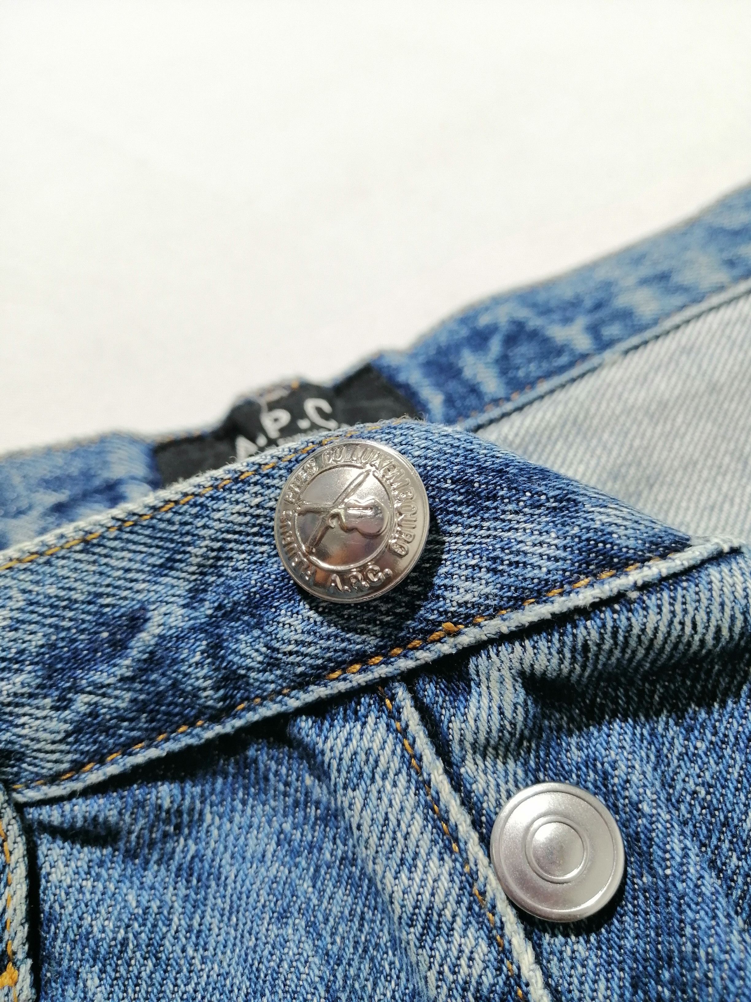 A.P.C. × Japanese Brand × Vintage Vintage 90s A.P.C Selvedge Fly Button Denim Jeans Size US 26 / EU 42 - 4 Thumbnail