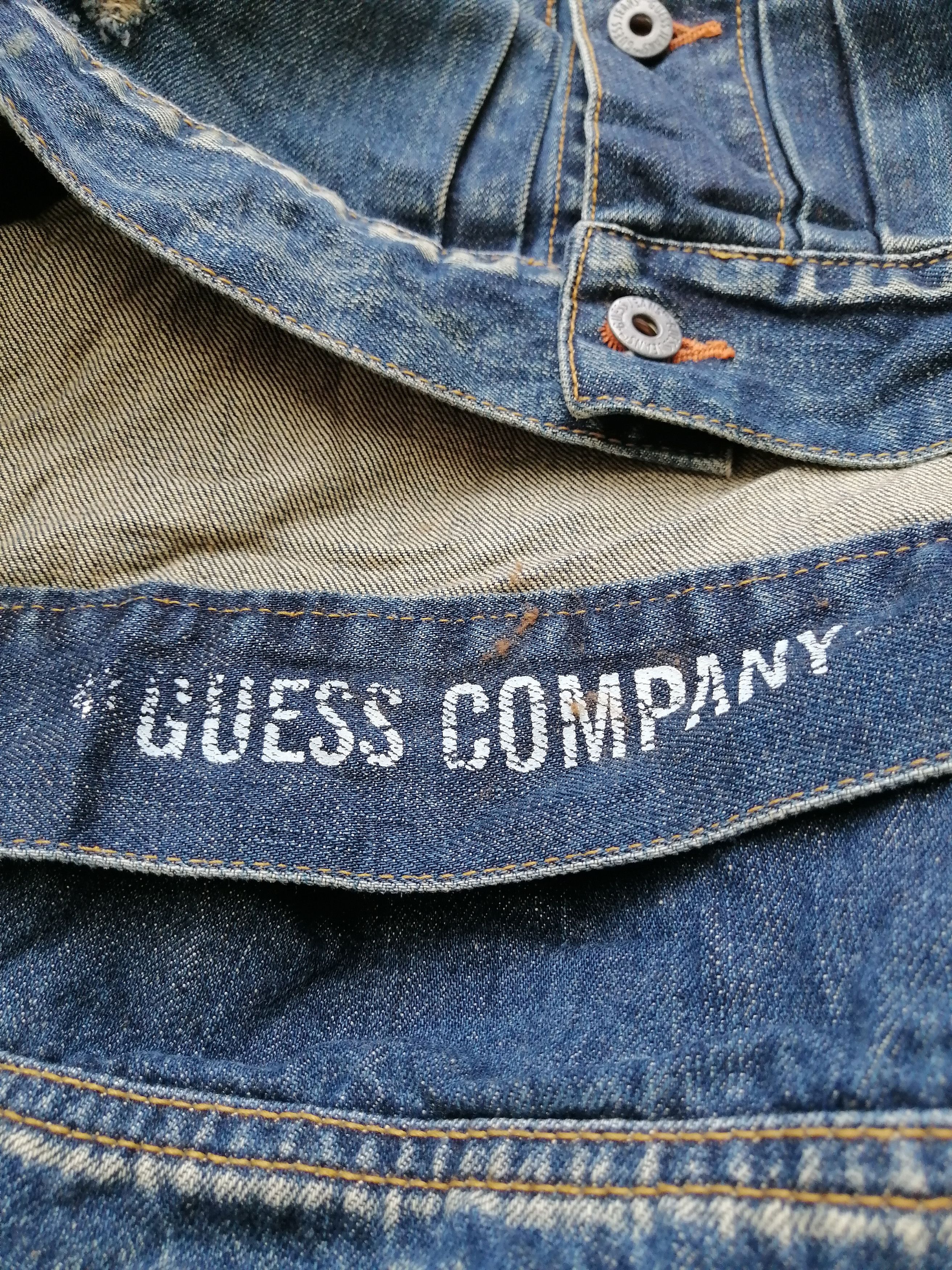 Guess × Vintage Guess Nice Distressed Design Denim Jacket Size US M / EU 48-50 / 2 - 11 Thumbnail