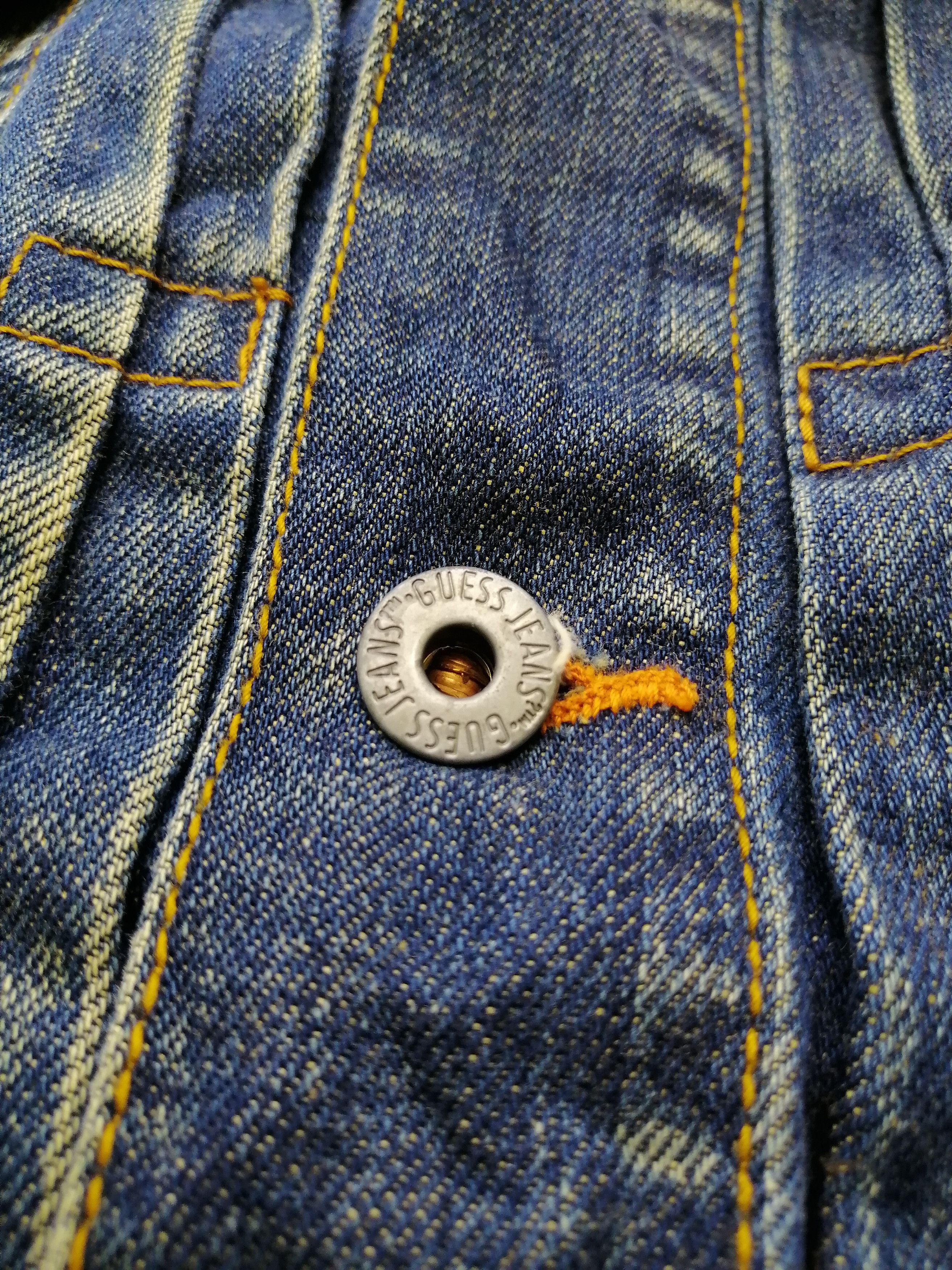Guess × Vintage Guess Nice Distressed Design Denim Jacket Size US M / EU 48-50 / 2 - 6 Thumbnail