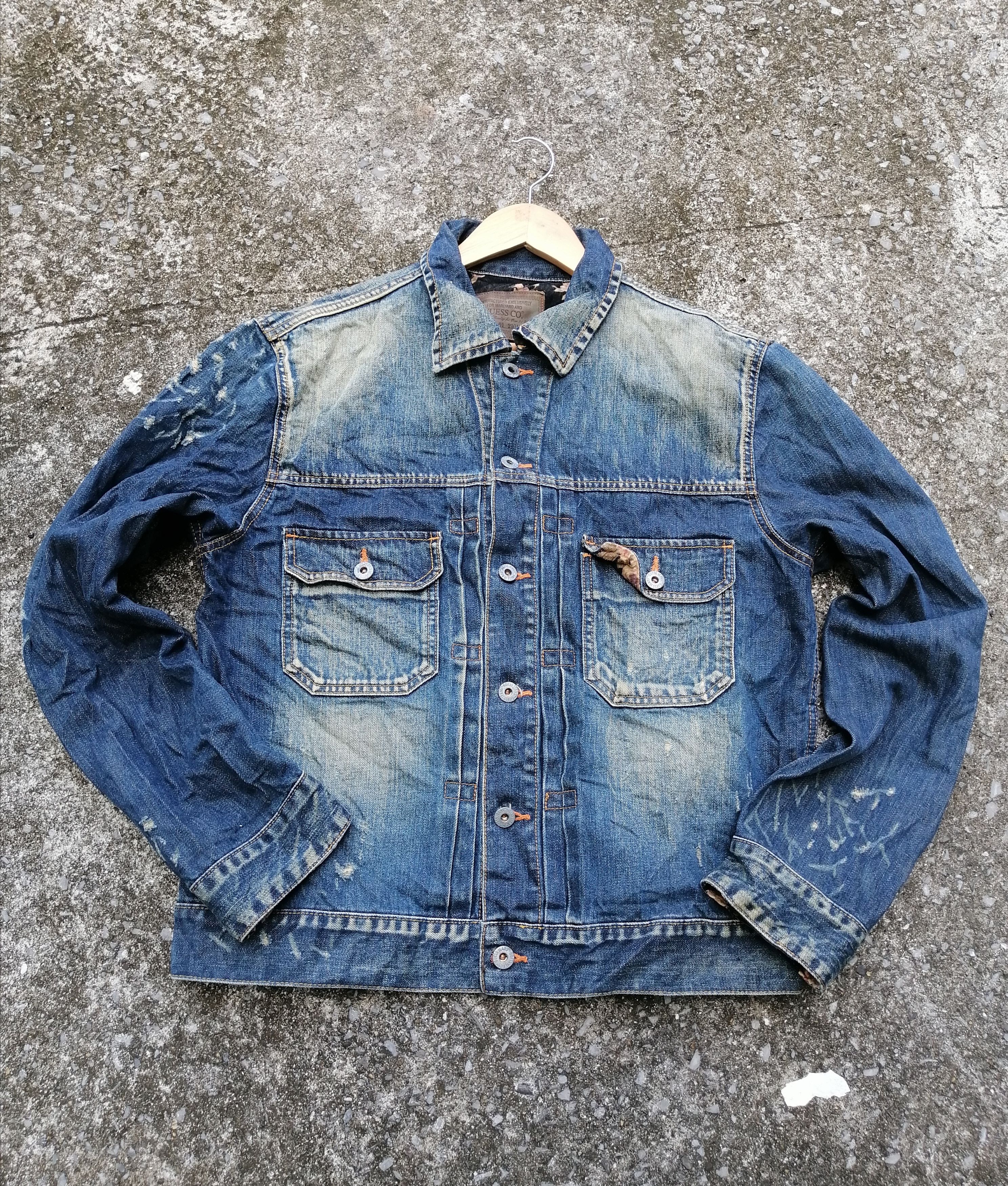 Guess × Vintage Guess Nice Distressed Design Denim Jacket Size US M / EU 48-50 / 2 - 1 Thumbnail