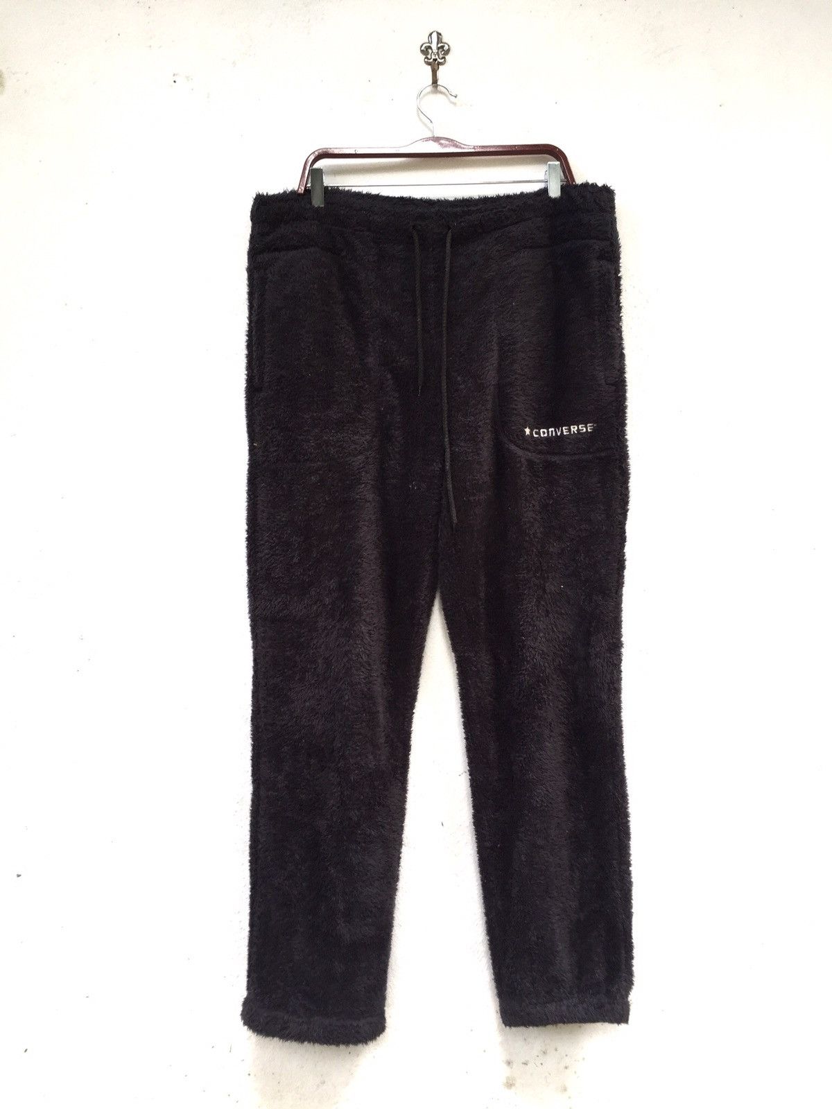 image of Converse Side Pocket Sherpa Track Pants in Mix, Men's (Size 36)