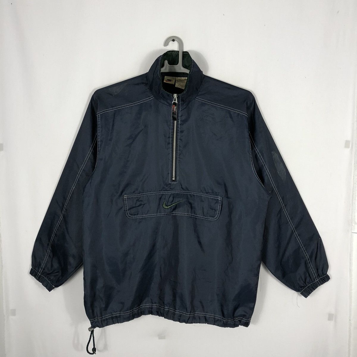 Nike 🔥Trash🔥Vintage Nike Center Swoosh Anorak Winbreaker Jacket Size US M / EU 48-50 / 2 - 1 Thumbnail