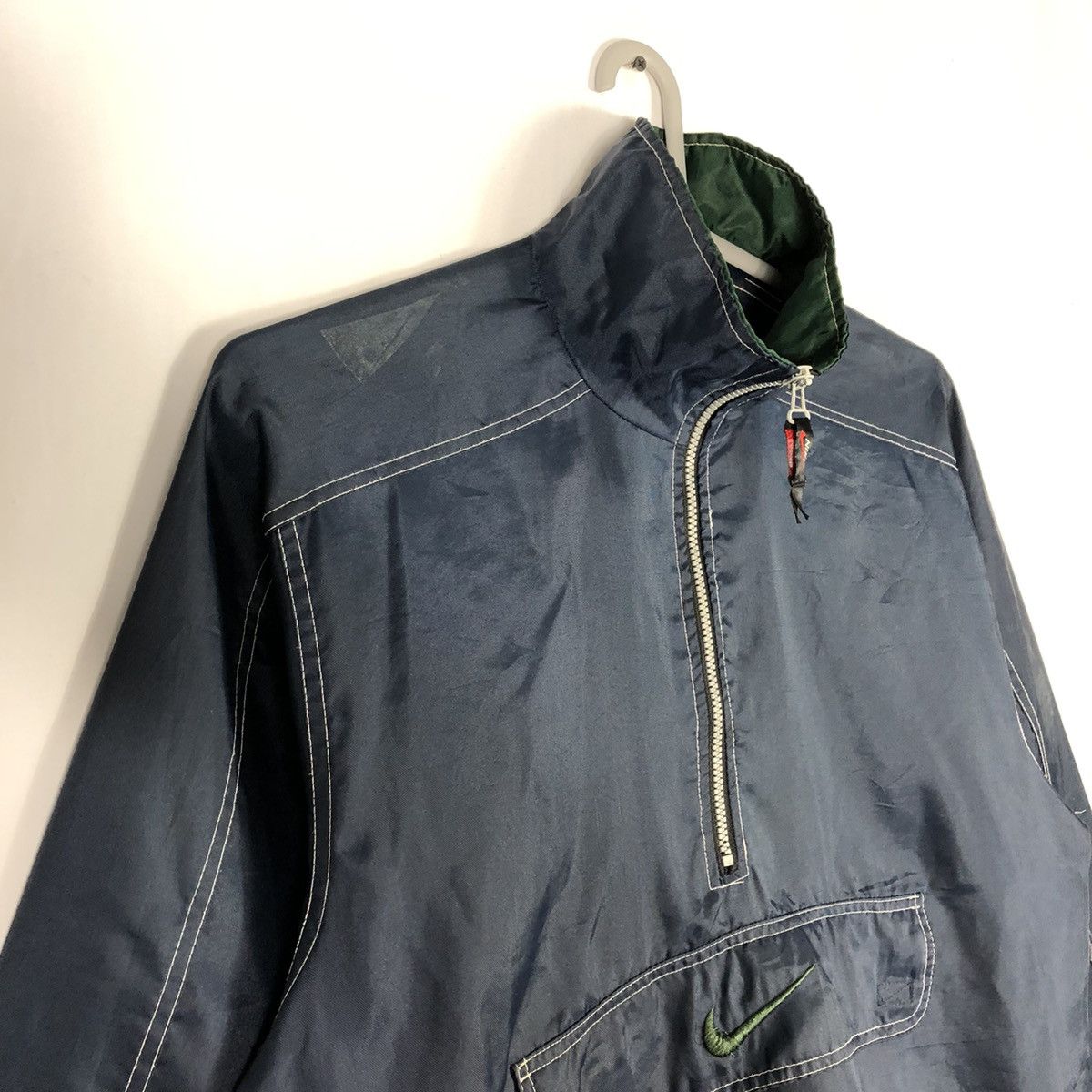 Nike 🔥Trash🔥Vintage Nike Center Swoosh Anorak Winbreaker Jacket Size US M / EU 48-50 / 2 - 8 Thumbnail