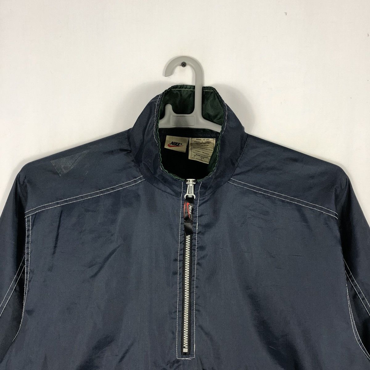 Nike 🔥Trash🔥Vintage Nike Center Swoosh Anorak Winbreaker Jacket Size US M / EU 48-50 / 2 - 2 Thumbnail