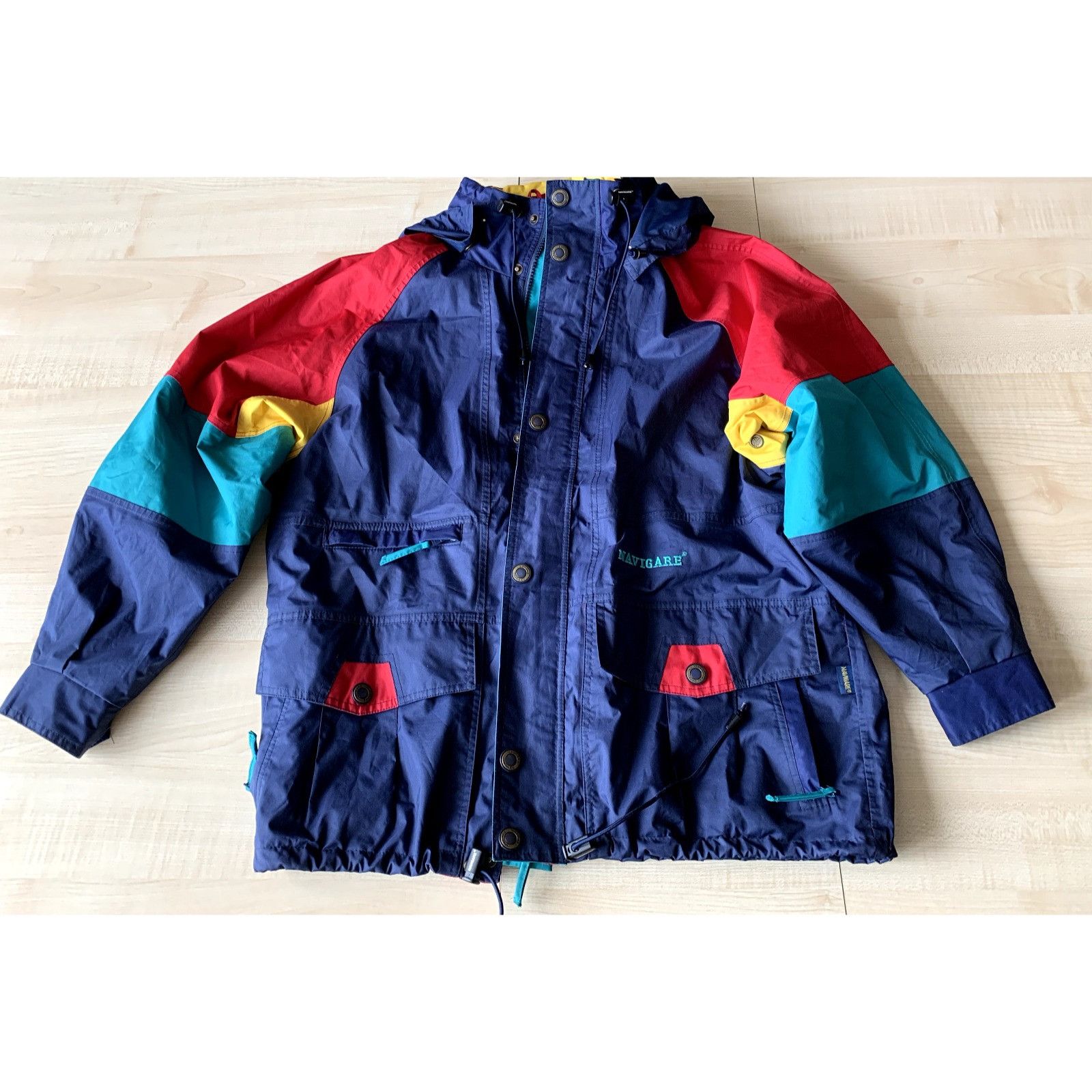 Vintage 90s Vintage Navigare Women's Retro Sport Hiking Raincoat Size S / US 4 / IT 40 - 2 Thumbnail