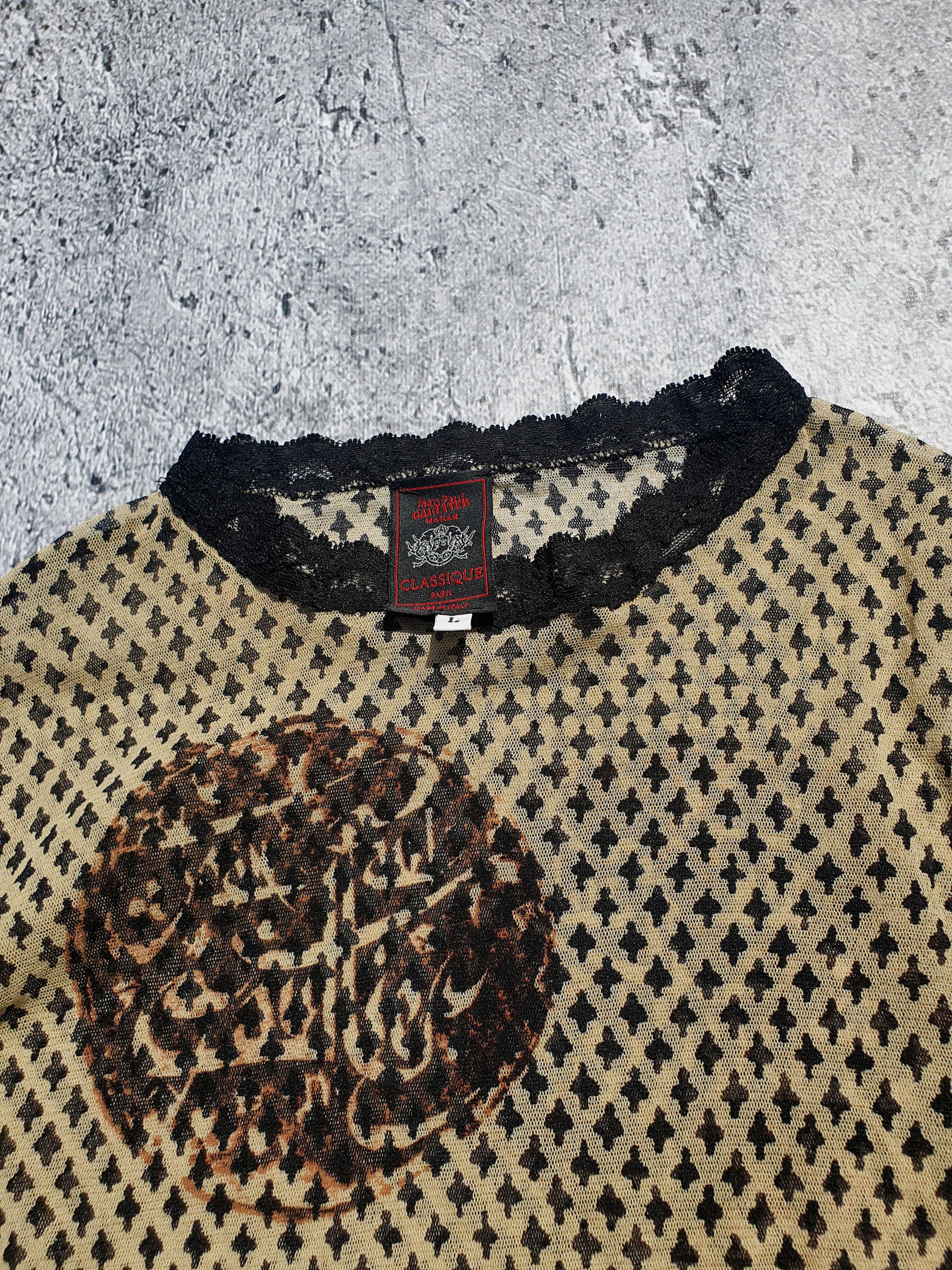 Jean Paul Gaultier RARE archive Jean Paul Gaultier arabic print mesh top Size L / US 10 / IT 46 - 9 Thumbnail
