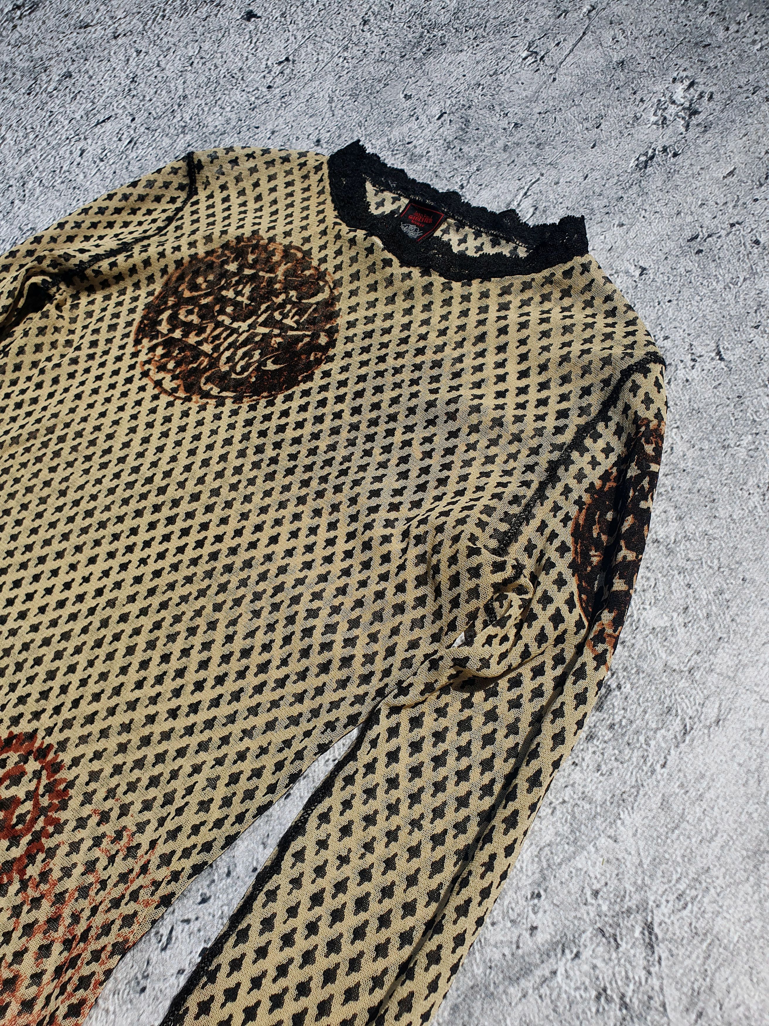 Jean Paul Gaultier RARE archive Jean Paul Gaultier arabic print mesh top Size L / US 10 / IT 46 - 3 Thumbnail