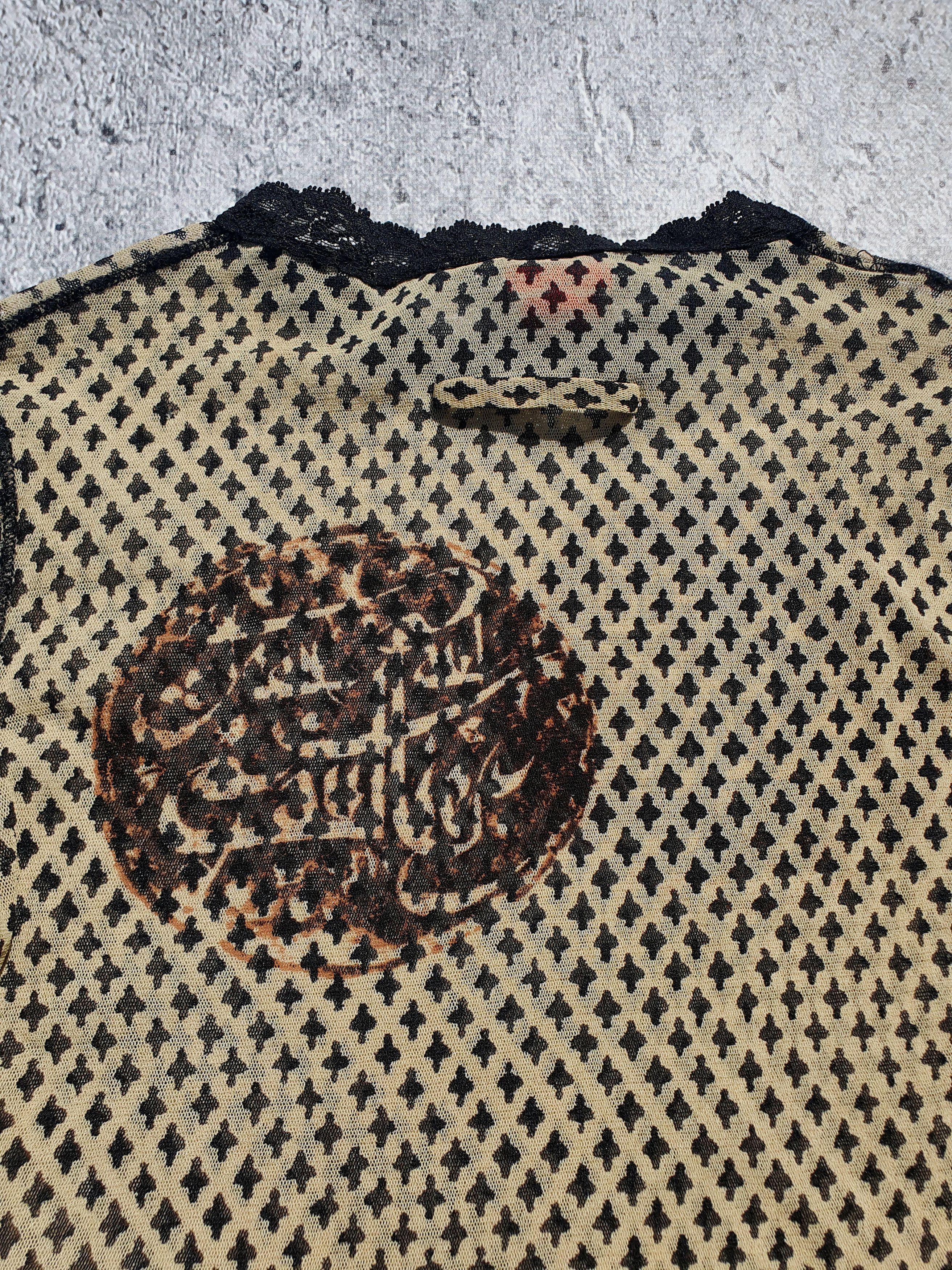 Jean Paul Gaultier RARE archive Jean Paul Gaultier arabic print mesh top Size L / US 10 / IT 46 - 7 Thumbnail