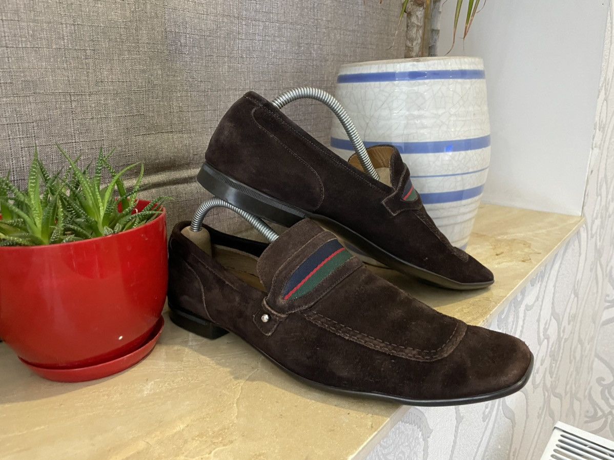 Gucci GUCCI Mens Brown Suede Loafer 312757 Size US 8 / EU 41 - 1 Thumbnail
