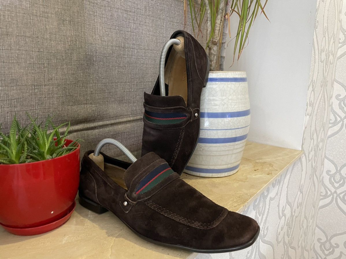Gucci GUCCI Mens Brown Suede Loafer 312757 Size US 8 / EU 41 - 3 Thumbnail