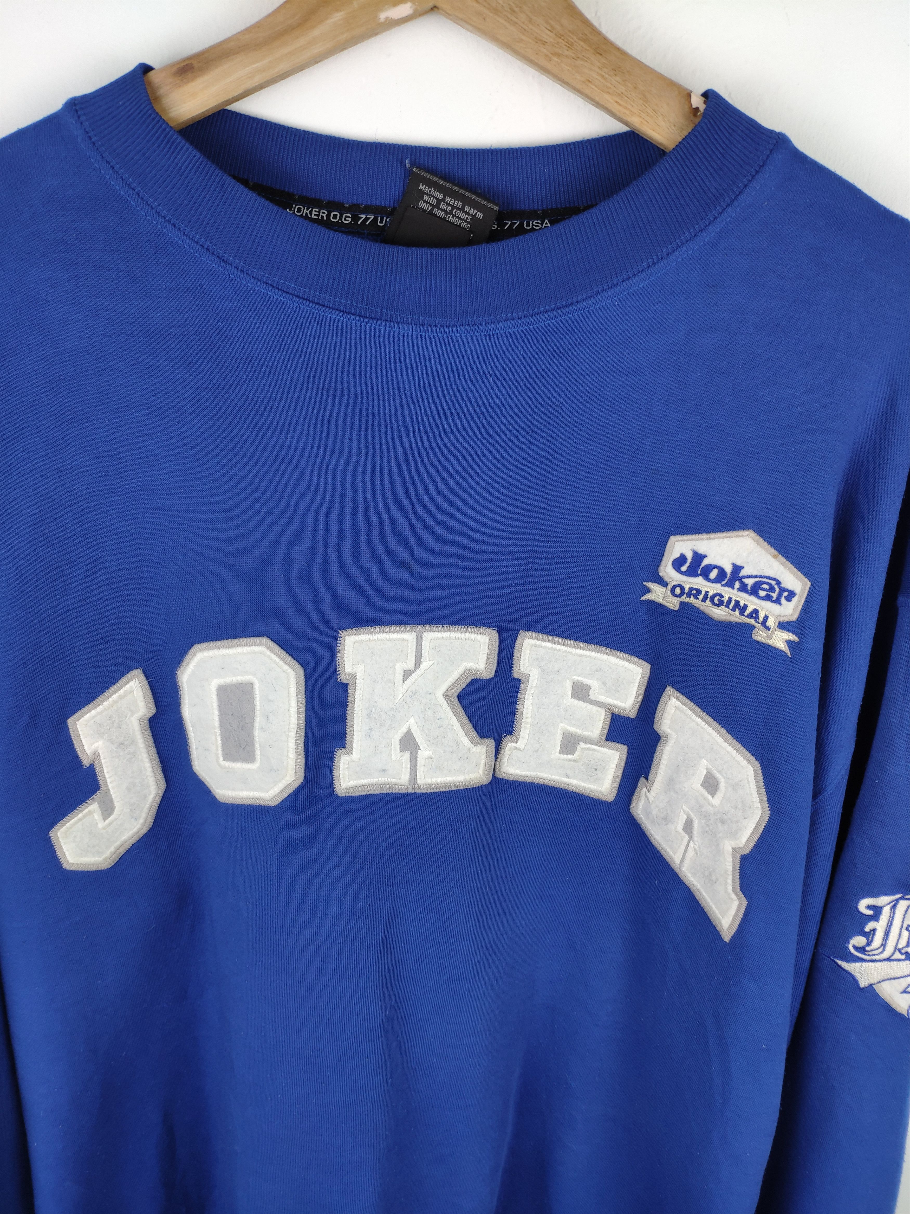 Japanese Brand Steal 💥 Vintage Sweatshirt Crewneck Joker 77 Size US XL / EU 56 / 4 - 2 Thumbnail