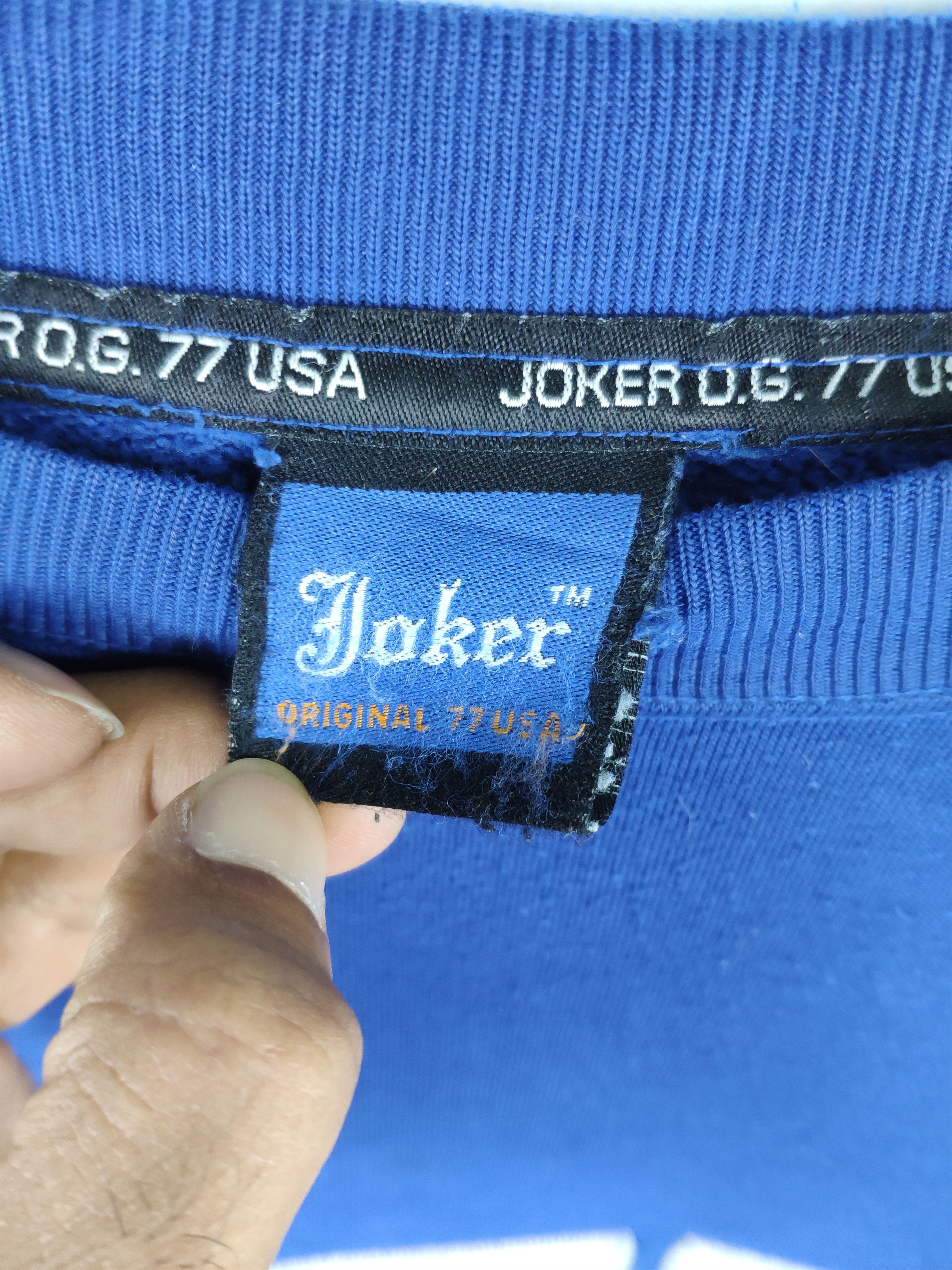 Japanese Brand Steal 💥 Vintage Sweatshirt Crewneck Joker 77 Size US XL / EU 56 / 4 - 8 Thumbnail