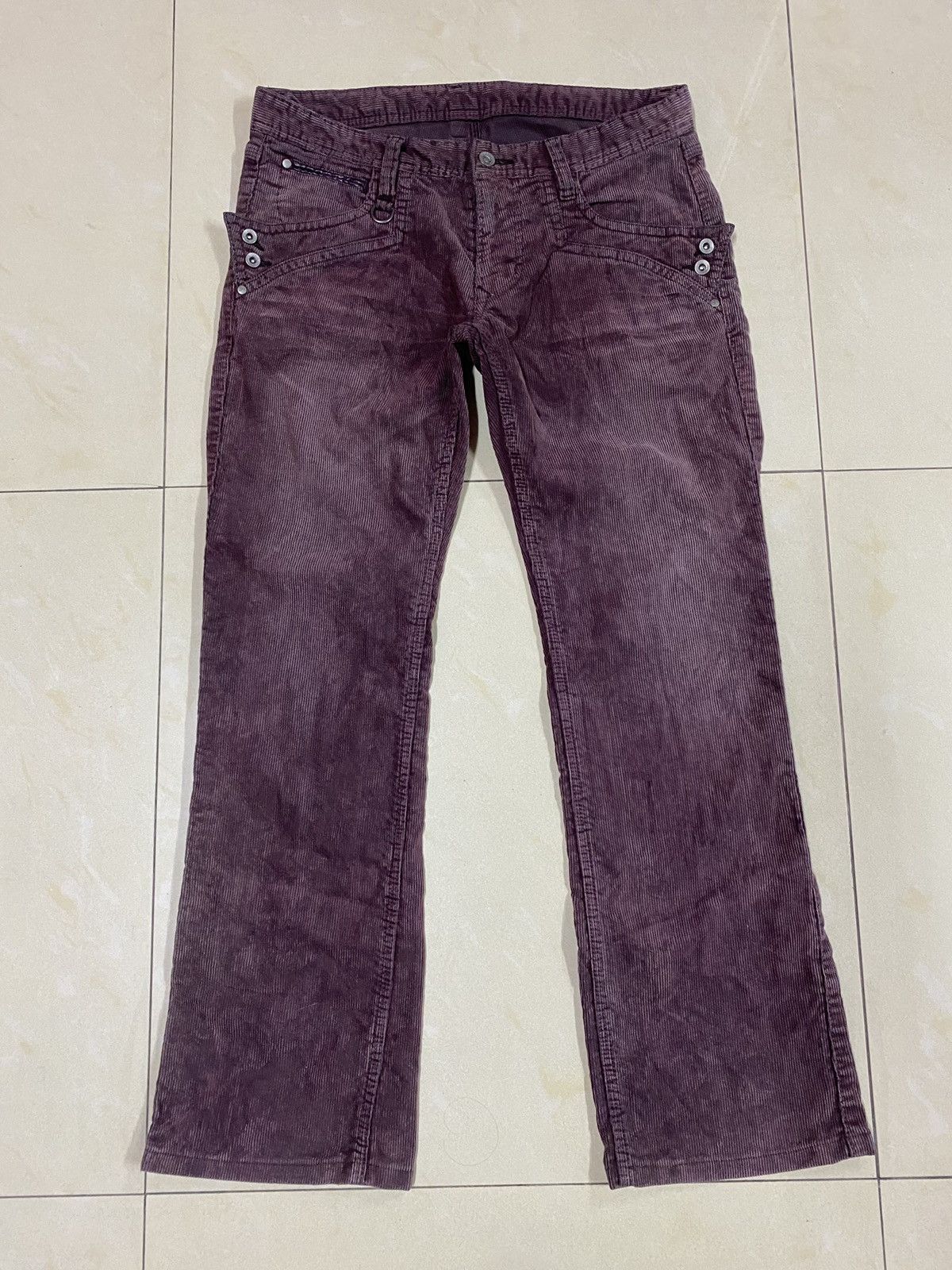 image of 20471120 x Hideaways Corduroy Flared Pants in Purple, Men's (Size 32)
