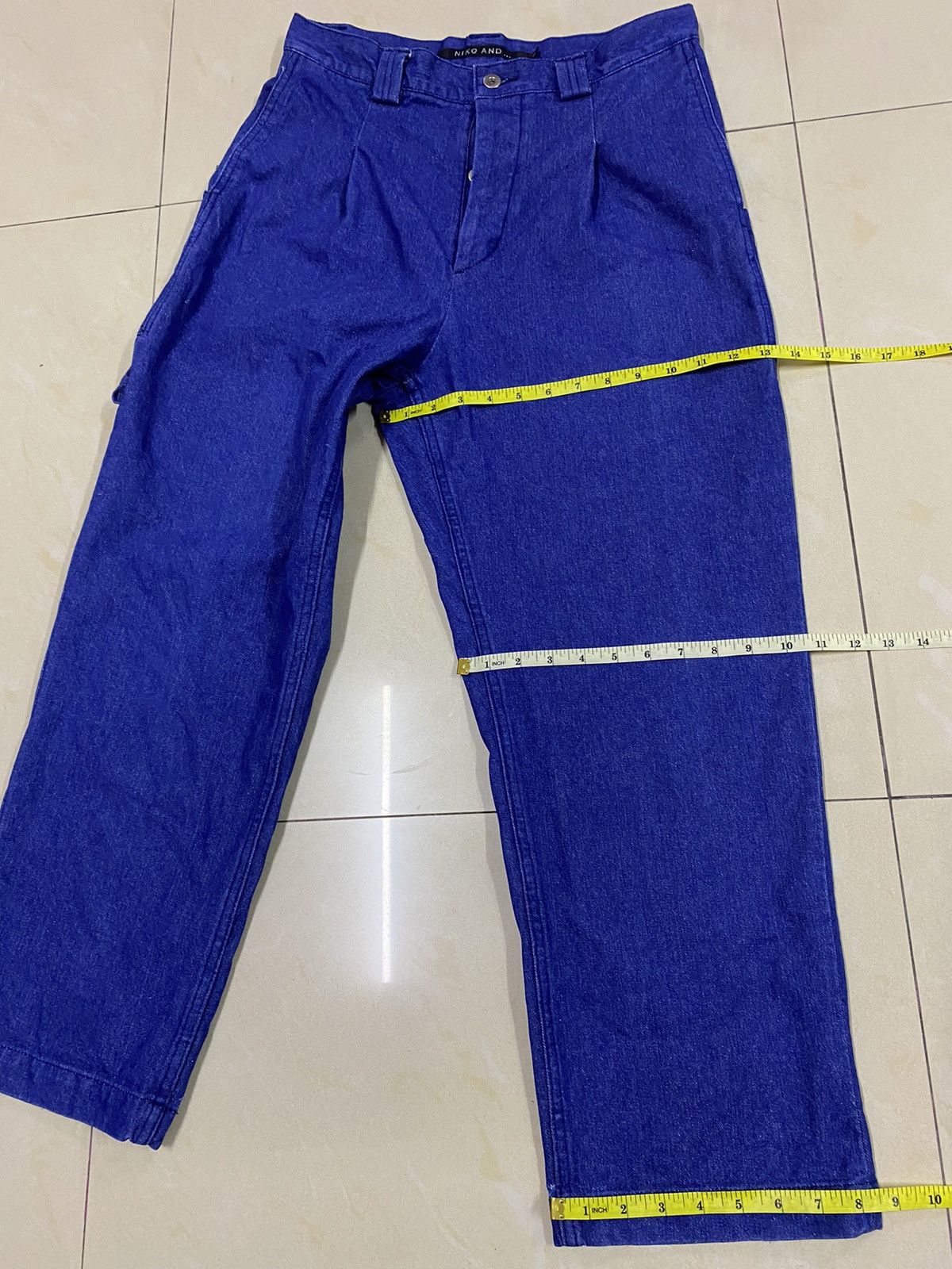 Japanese Brand × Orslow Japanese Brand Pleated Baker Denim Pants Size US 31 - 12 Thumbnail