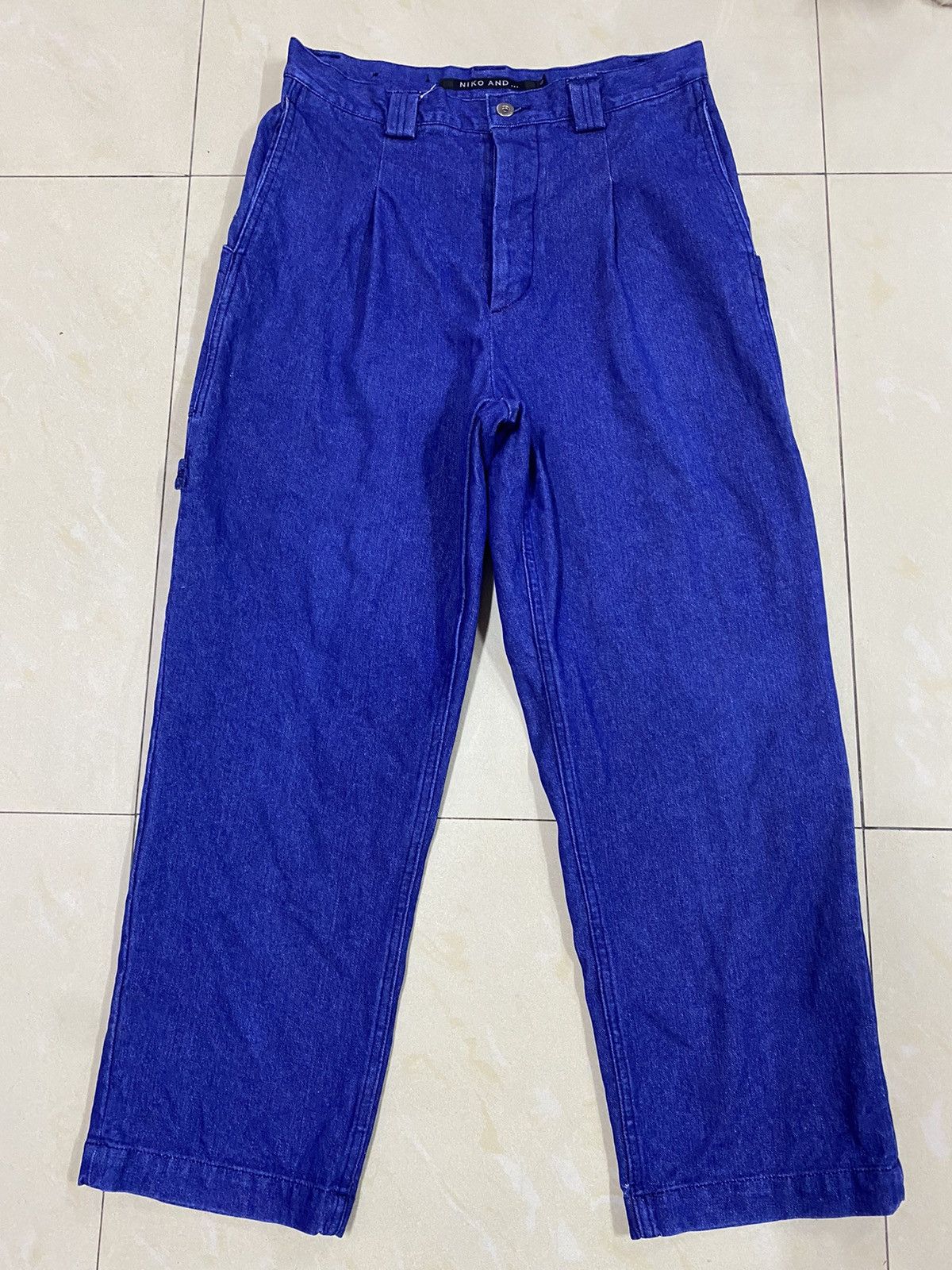 Japanese Brand × Orslow Japanese Brand Pleated Baker Denim Pants Size US 31 - 2 Thumbnail