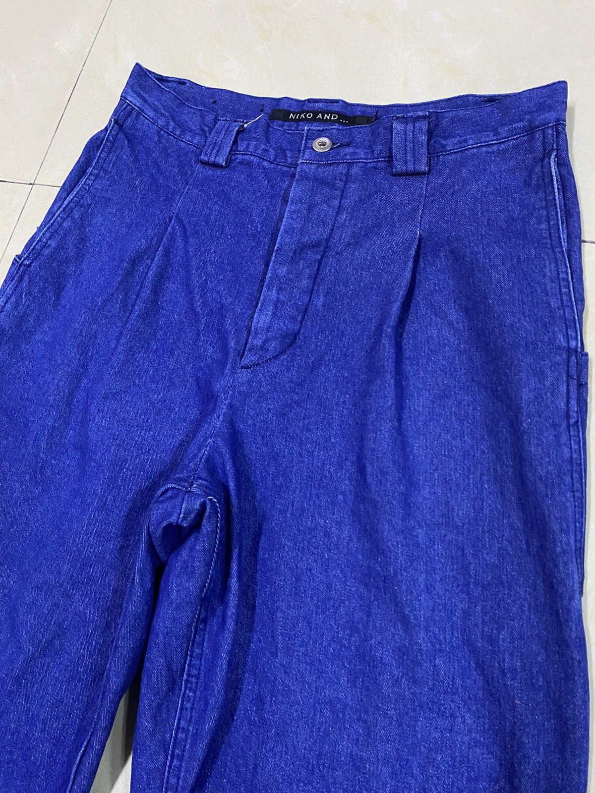 Japanese Brand × Orslow Japanese Brand Pleated Baker Denim Pants Size US 31 - 3 Thumbnail