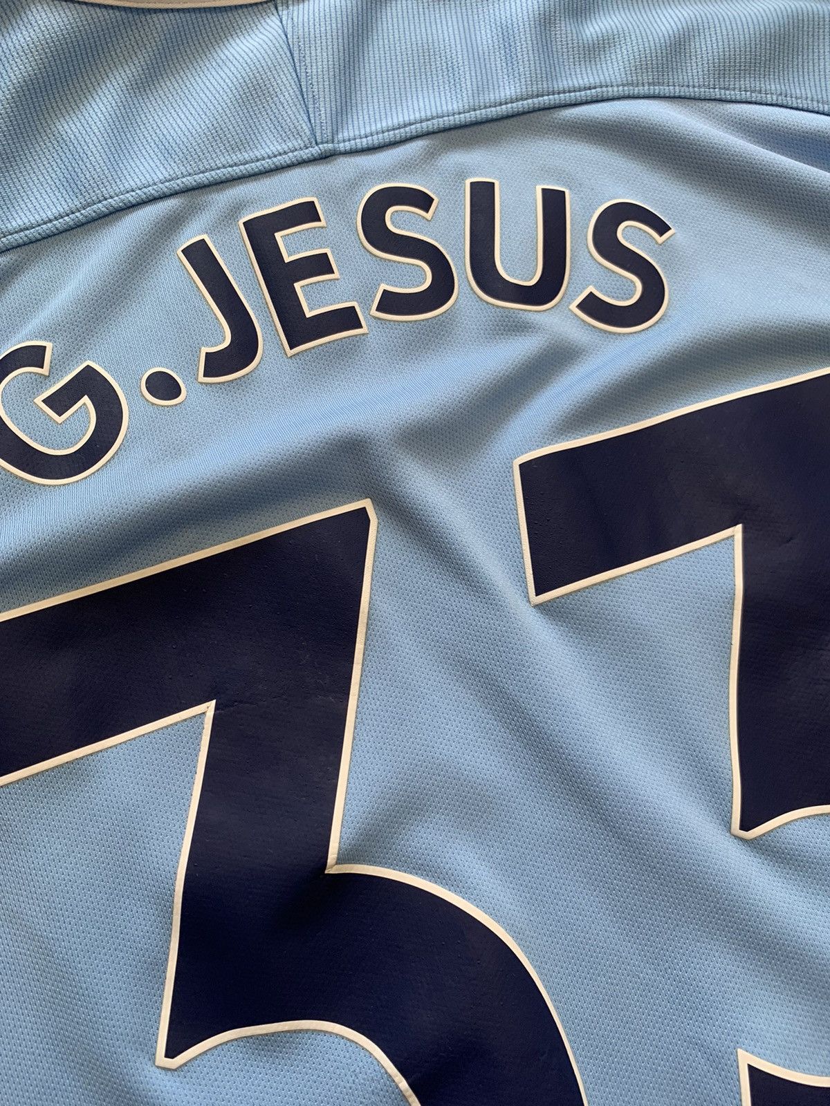Nike 2016/17 Manchester City #33 G.Jesus Soccer Jersey Size US XXL / EU 58 / 5 - 14 Thumbnail