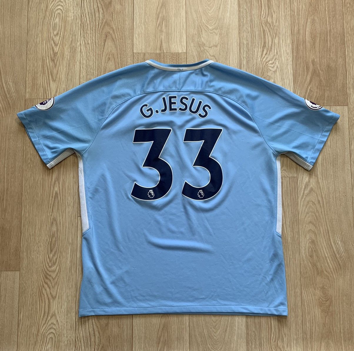 Nike 2016/17 Manchester City #33 G.Jesus Soccer Jersey Size US XXL / EU 58 / 5 - 1 Thumbnail