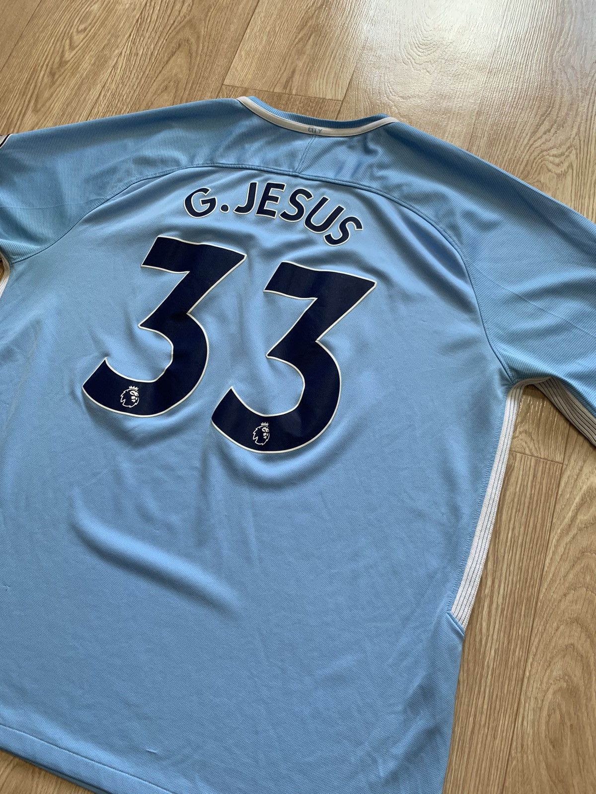 Nike 2016/17 Manchester City #33 G.Jesus Soccer Jersey Size US XXL / EU 58 / 5 - 10 Thumbnail