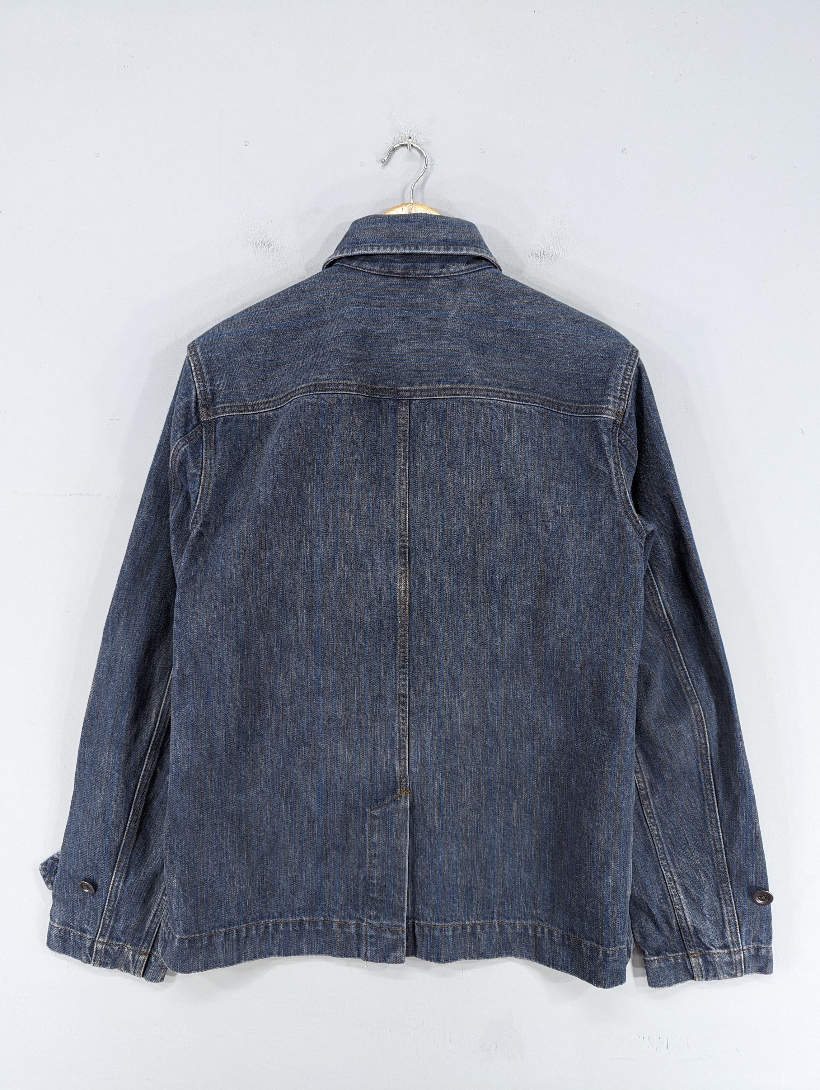 Designer × Japanese Brand × Morgan Homme 🔥RARE🔥Morgan Homme Striped Button Ups Denim Jacket Size M / US 6-8 / IT 42-44 - 9 Thumbnail