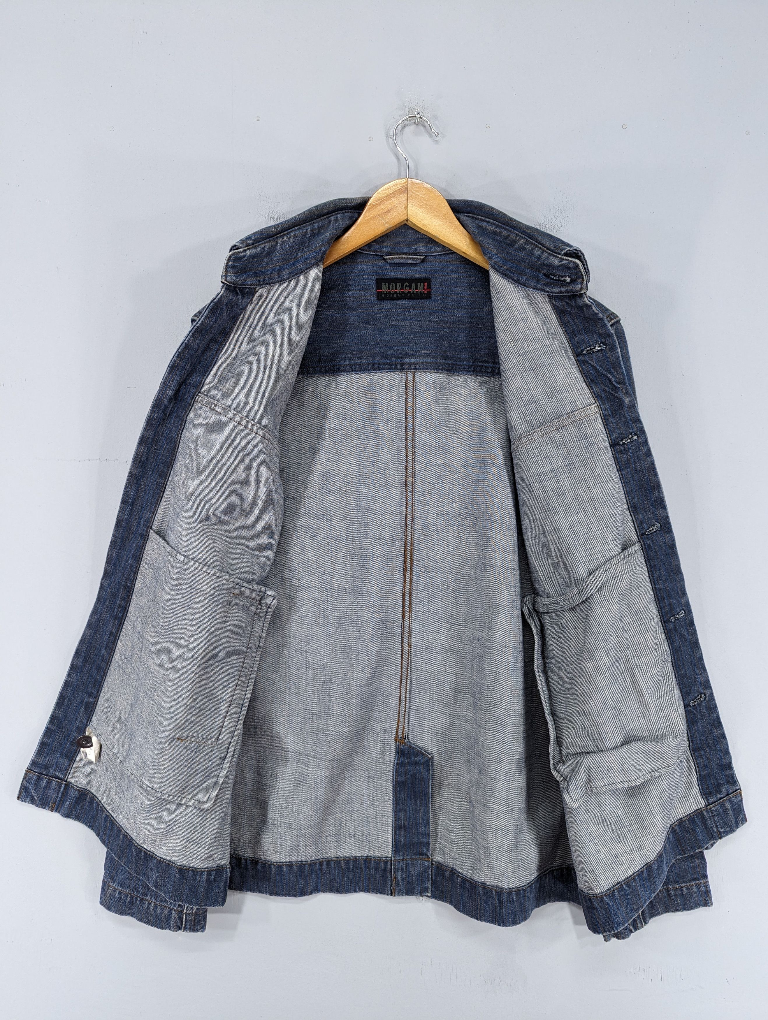 Designer × Japanese Brand × Morgan Homme 🔥RARE🔥Morgan Homme Striped Button Ups Denim Jacket Size M / US 6-8 / IT 42-44 - 5 Thumbnail